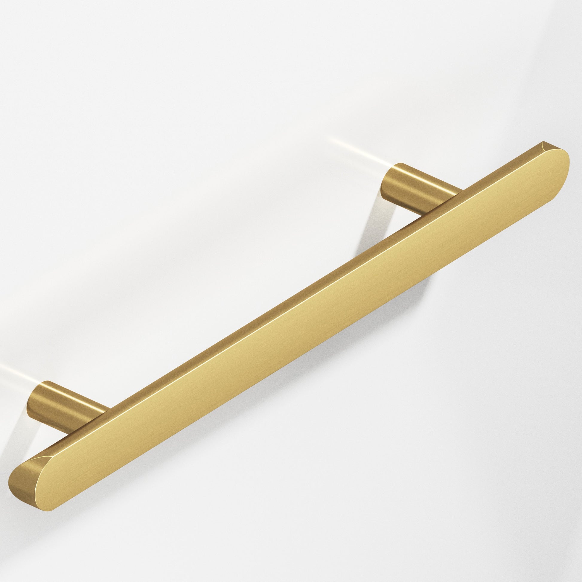 Colonial Bronze Series 256 12" Half-Round Cabinet Pull With Straight Posts And Rounded Ends Unlacquered Satin Brass / 12"