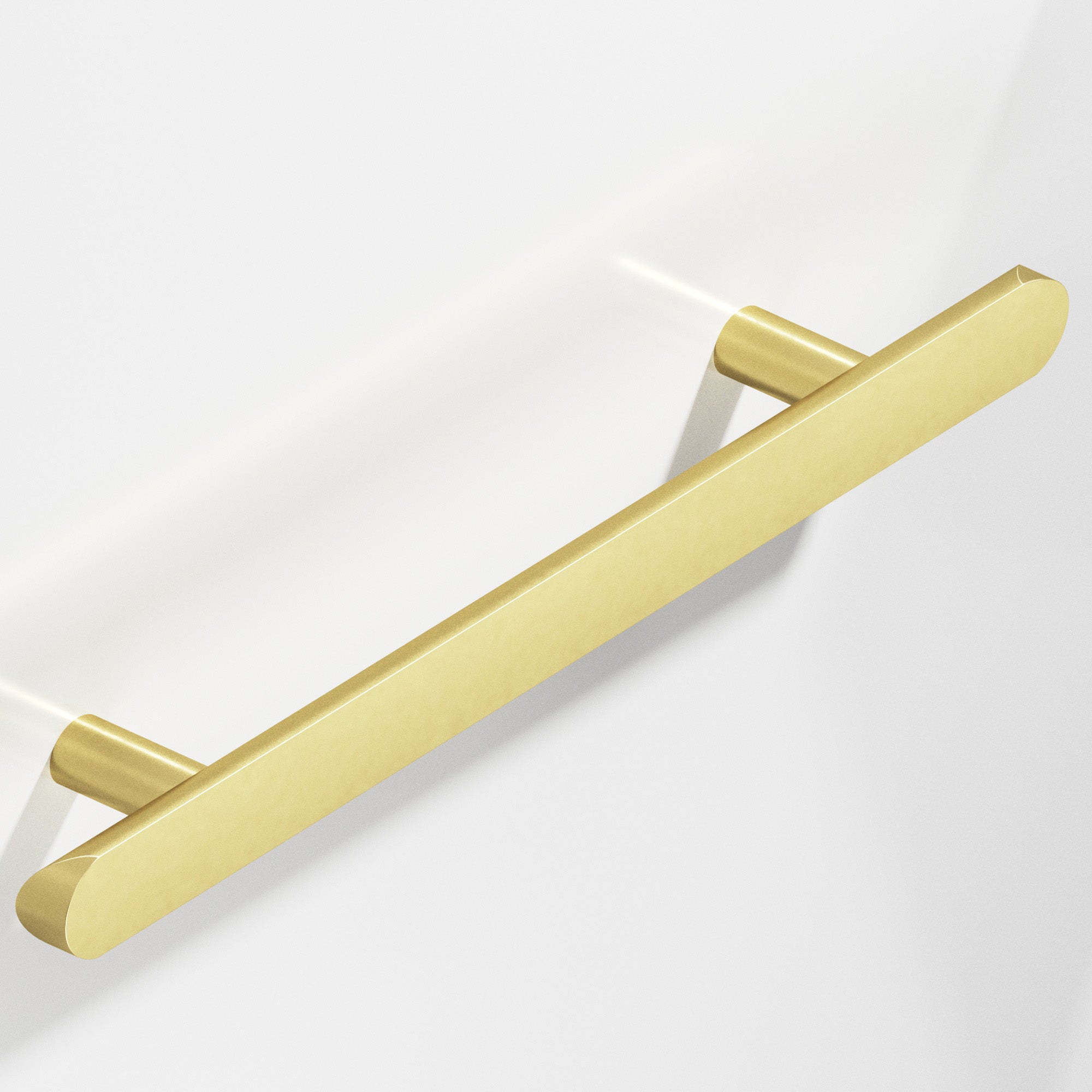 Colonial Bronze Series 256 6" Half-Round Cabinet Pull With Straight Posts And Rounded Ends Matte Satin Brass / 6"