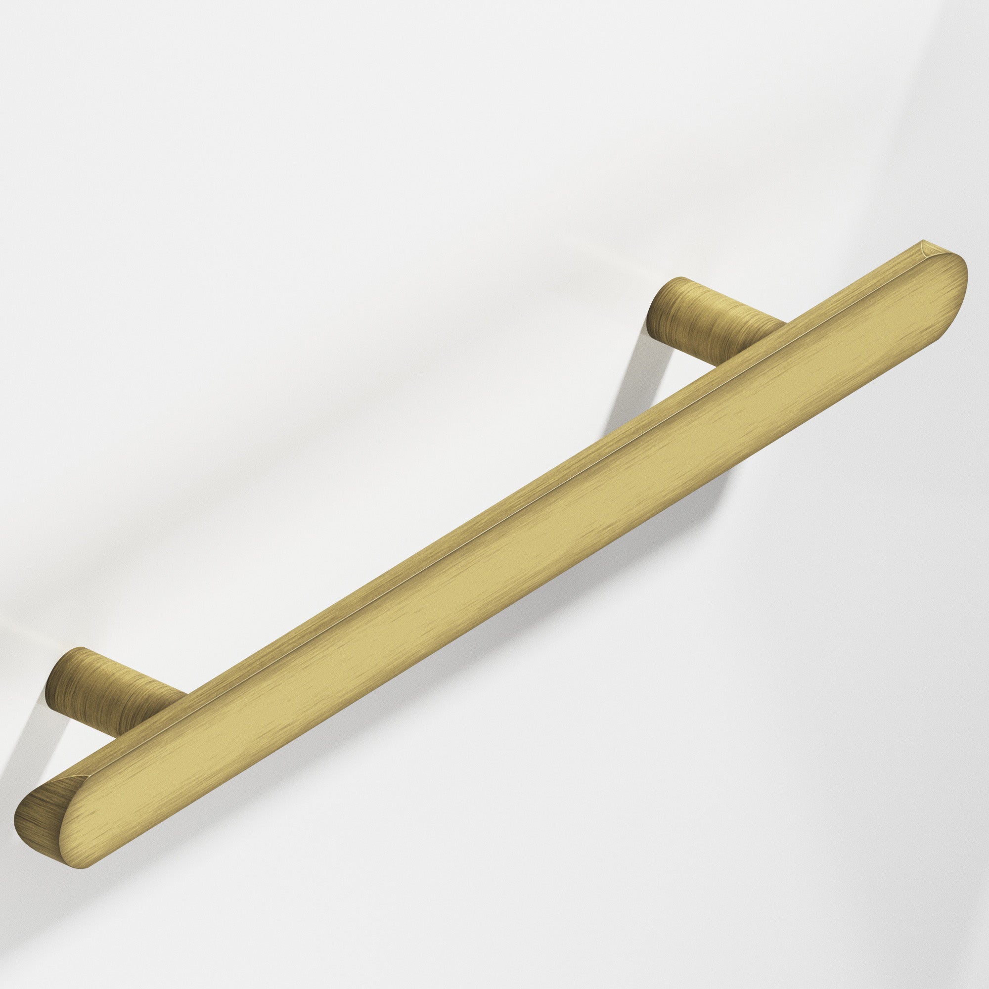 Colonial Bronze Series 256 10" Half-Round Cabinet Pull With Straight Posts And Rounded Ends Matte Antique Satin Brass / 10"