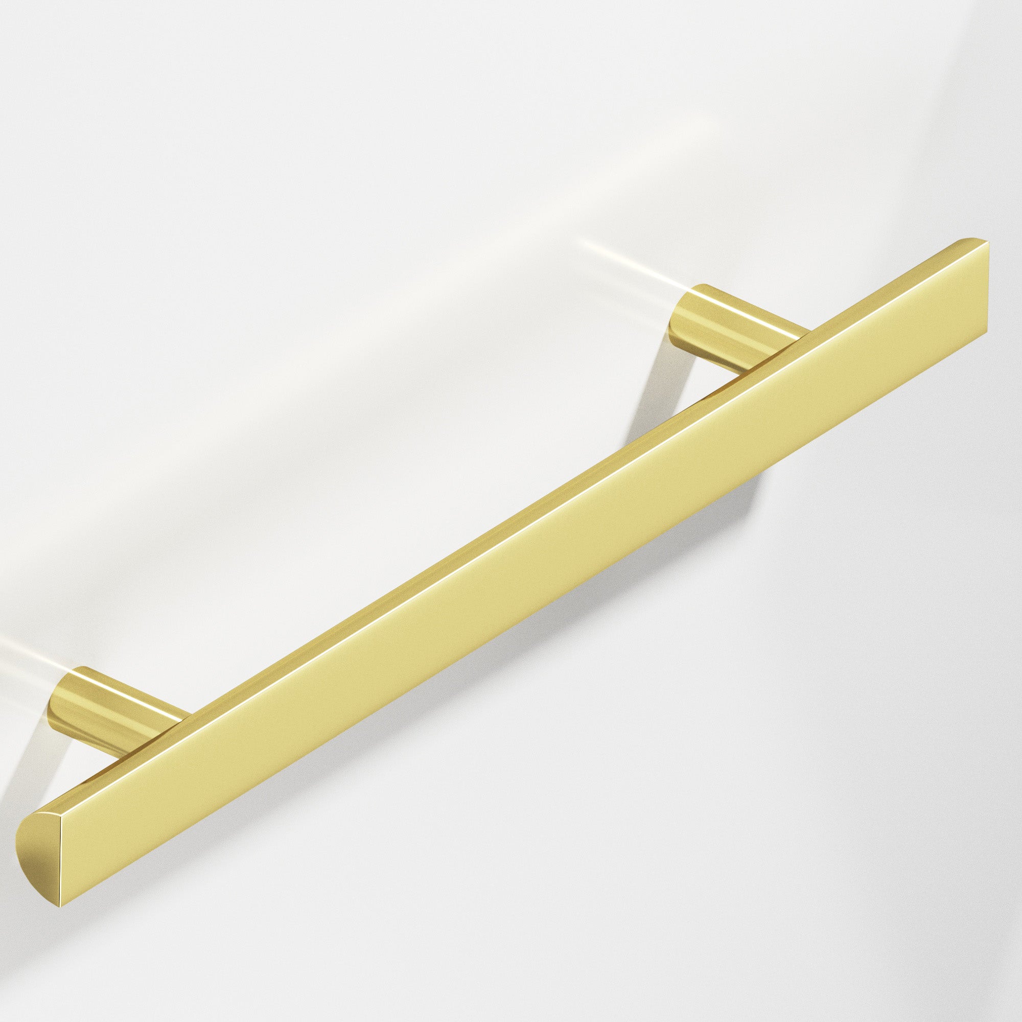 Colonial Bronze Series 257 8" Half-Round Cabinet Pull With Straight Posts Polished Brass / 8"