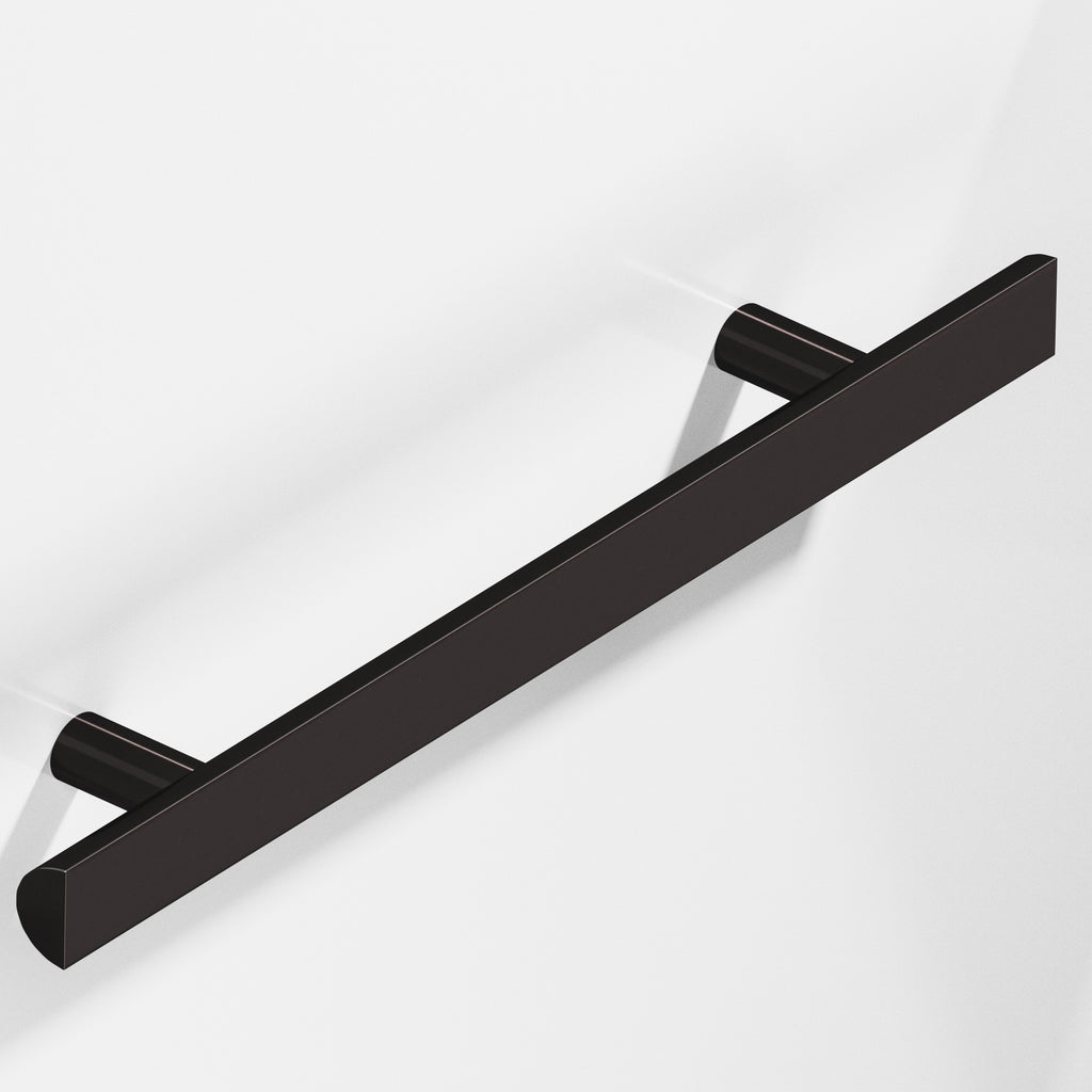 Colonial Bronze Series 257 12" Half-Round Cabinet Pull With Straight Posts Satin Black / 12"