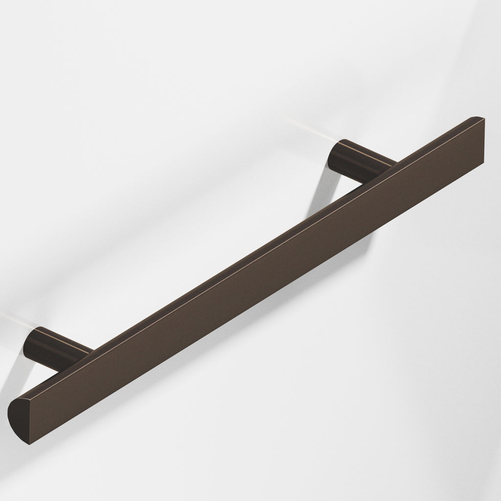Colonial Bronze Series 257 8" Half-Round Cabinet Pull With Straight Posts Dark Statuary Bronze / 8"