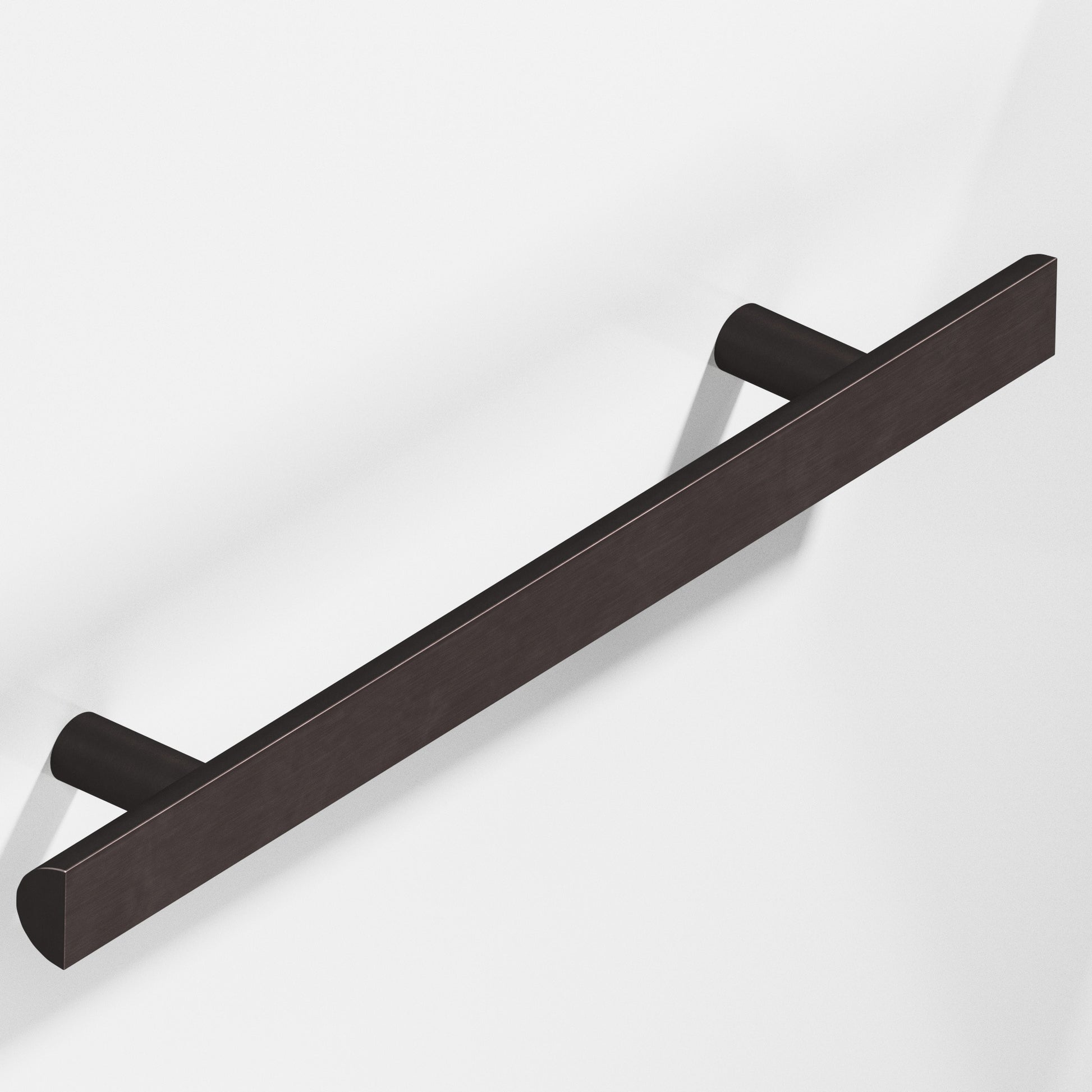 Colonial Bronze Series 257 8" Half-Round Cabinet Pull With Straight Posts Matte Dark Statuary Bronze / 8"