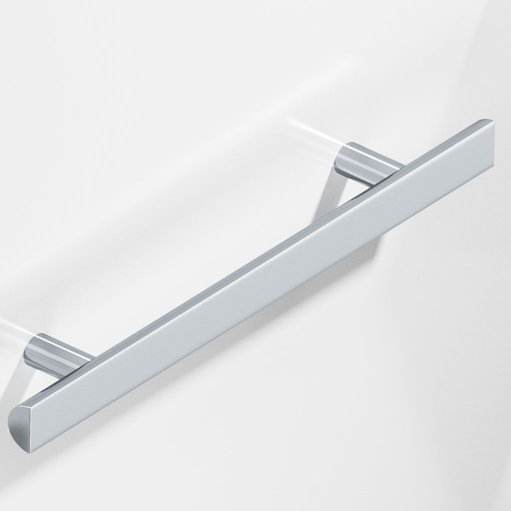 Colonial Bronze Series 257 8" Half-Round Cabinet Pull With Straight Posts Polished Chrome / 8"