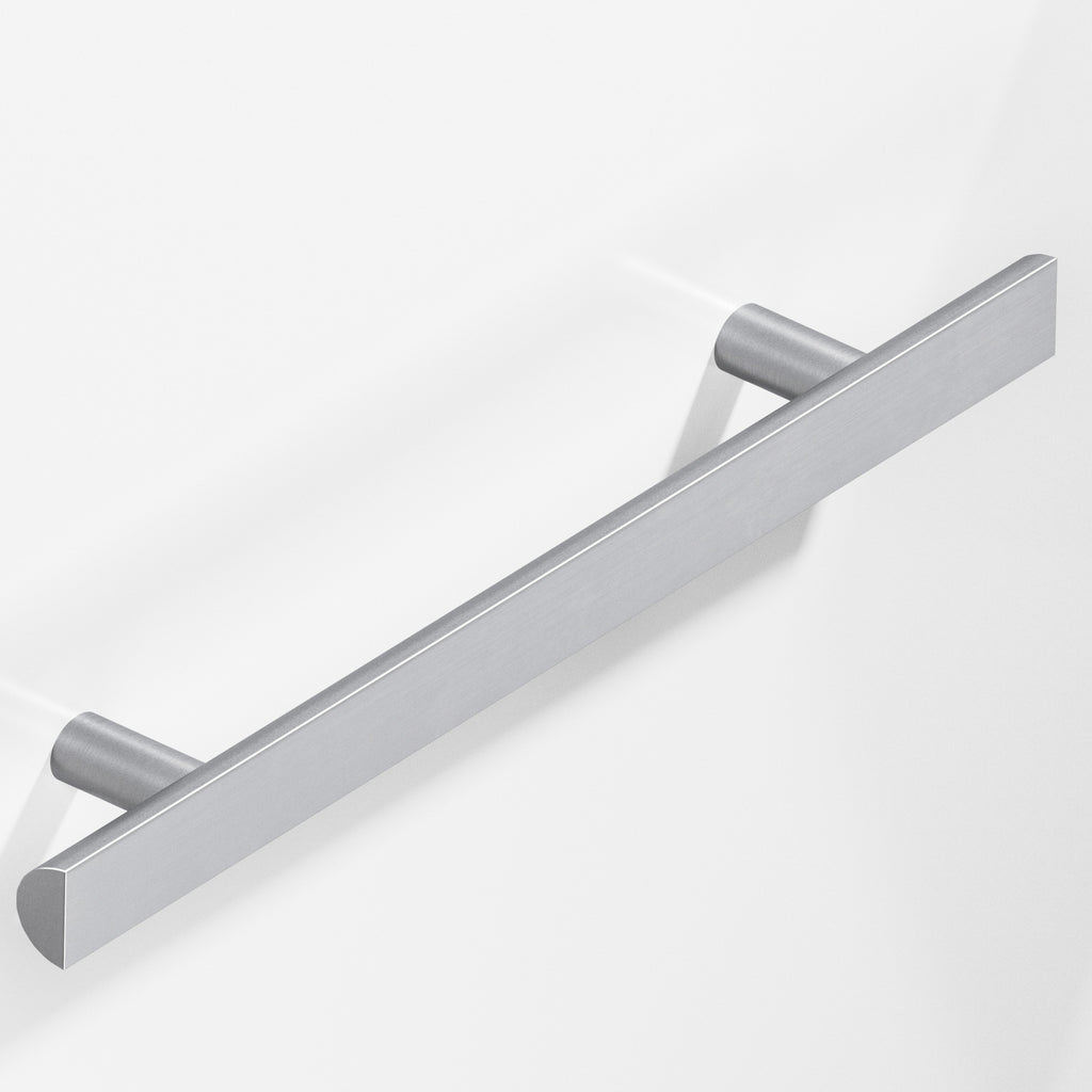 Colonial Bronze Series 257 12" Half-Round Cabinet Pull With Straight Posts Matte Satin Chrome / 12"