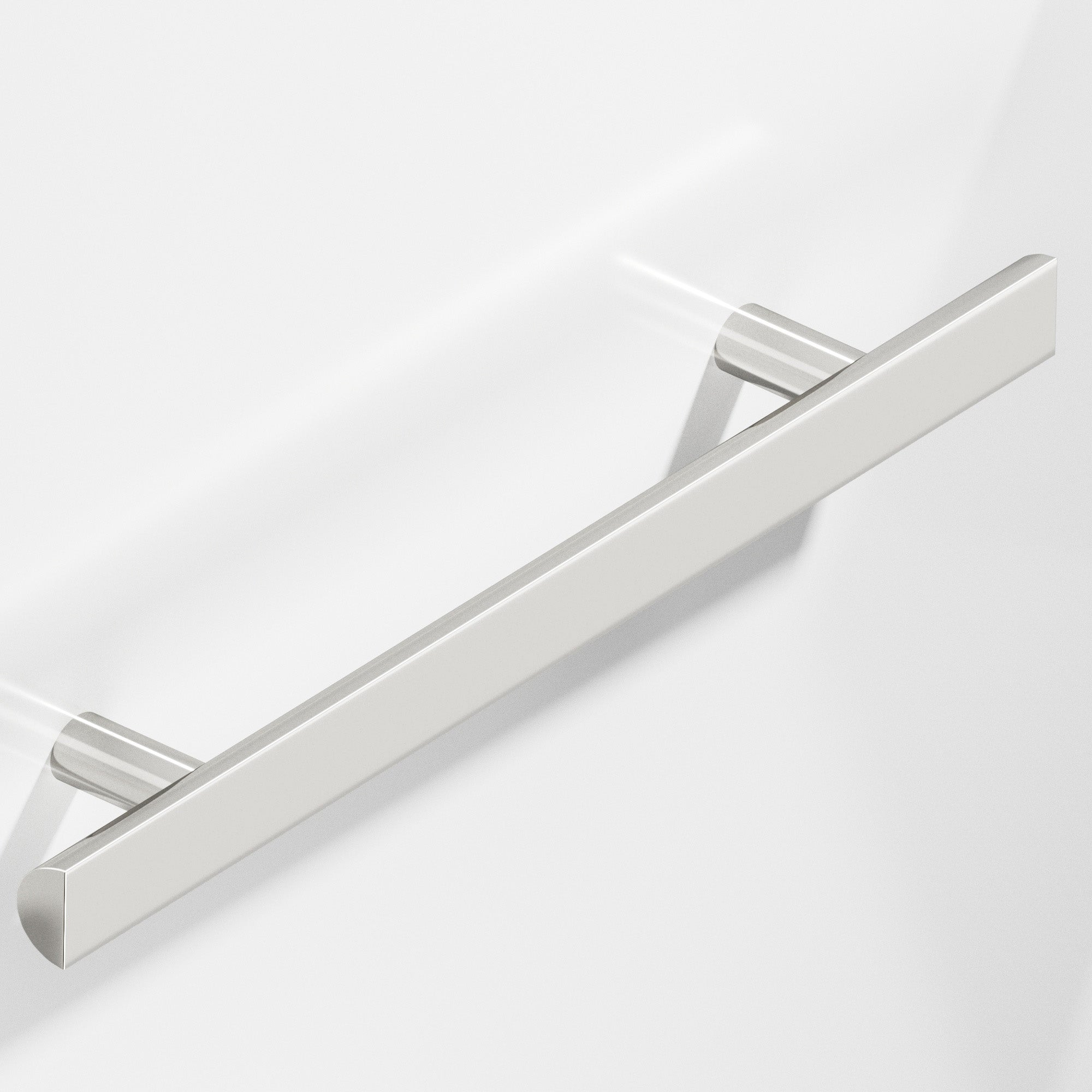 Colonial Bronze Series 257 8" Half-Round Cabinet Pull With Straight Posts Polished Nickel / 8"