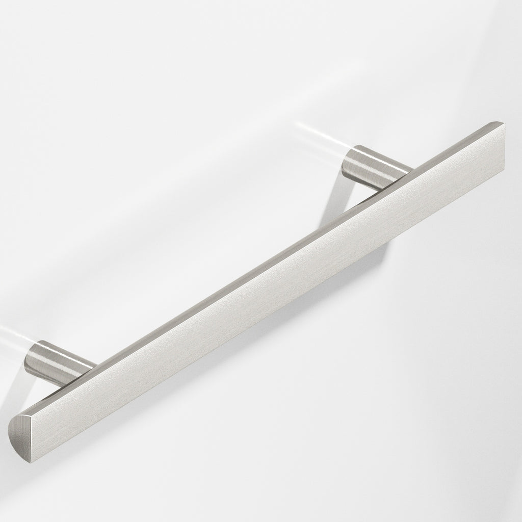 Colonial Bronze Series 257 8" Half-Round Cabinet Pull With Straight Posts Nickel Stainless / 8"