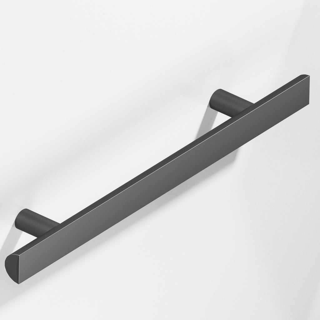 Colonial Bronze Series 257 10" Half-Round Cabinet Pull With Straight Posts Matte Graphite / 10"