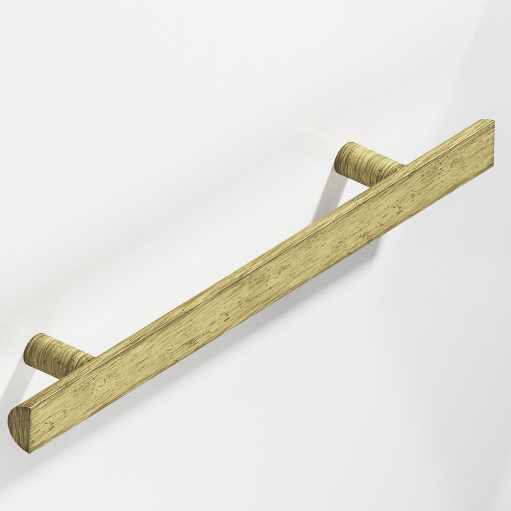 Colonial Bronze Series 257 12" Half-Round Cabinet Pull With Straight Posts Distressed Antique Brass / 12"