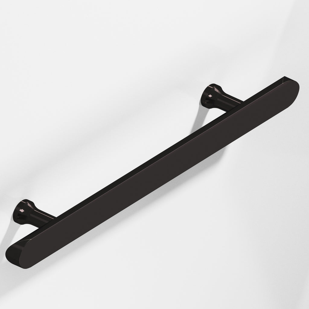 Colonial Bronze Series 259 18" Half-Roundappliance Pull With Flared Posts And Rounded Ends Satin Black / 18"