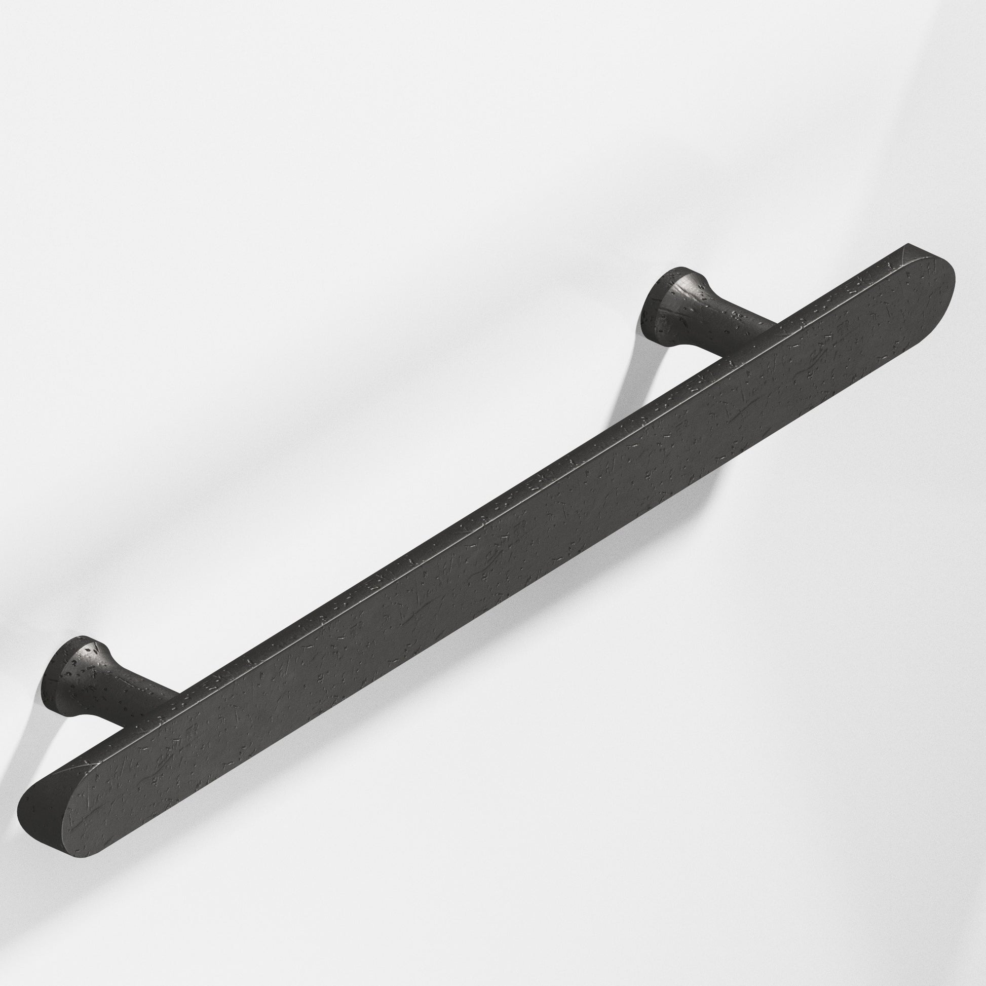 Colonial Bronze Series 259 12" Half-Round Appliance Pull With Flared Posts And Rounded Ends Distressed Satin Black / 12"