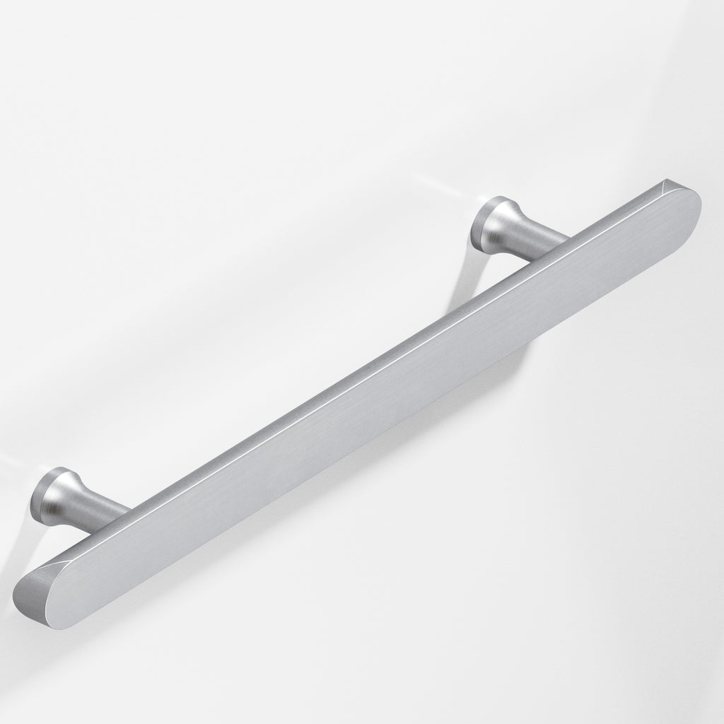 Colonial Bronze Series 259 6" Half-Round Cabinet Pull With Flared Posts And Rounded Ends Matte Satin Chrome / 6"