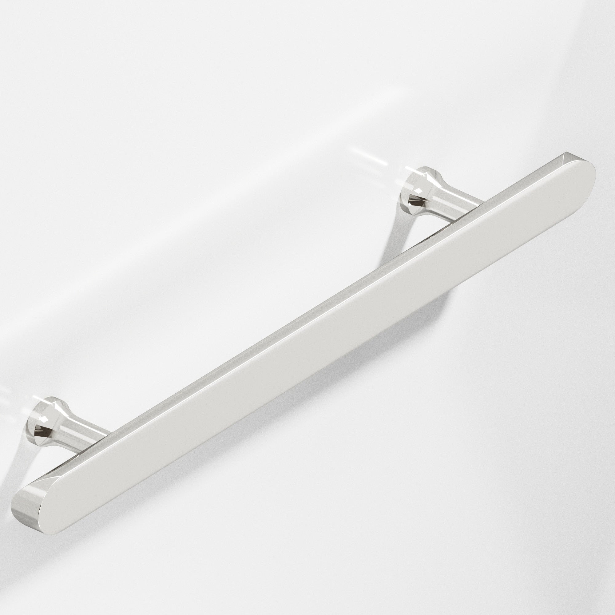 Colonial Bronze Series 259 12" Half-Round Appliance Pull With Flared Posts And Rounded Ends Polished Nickel / 12"