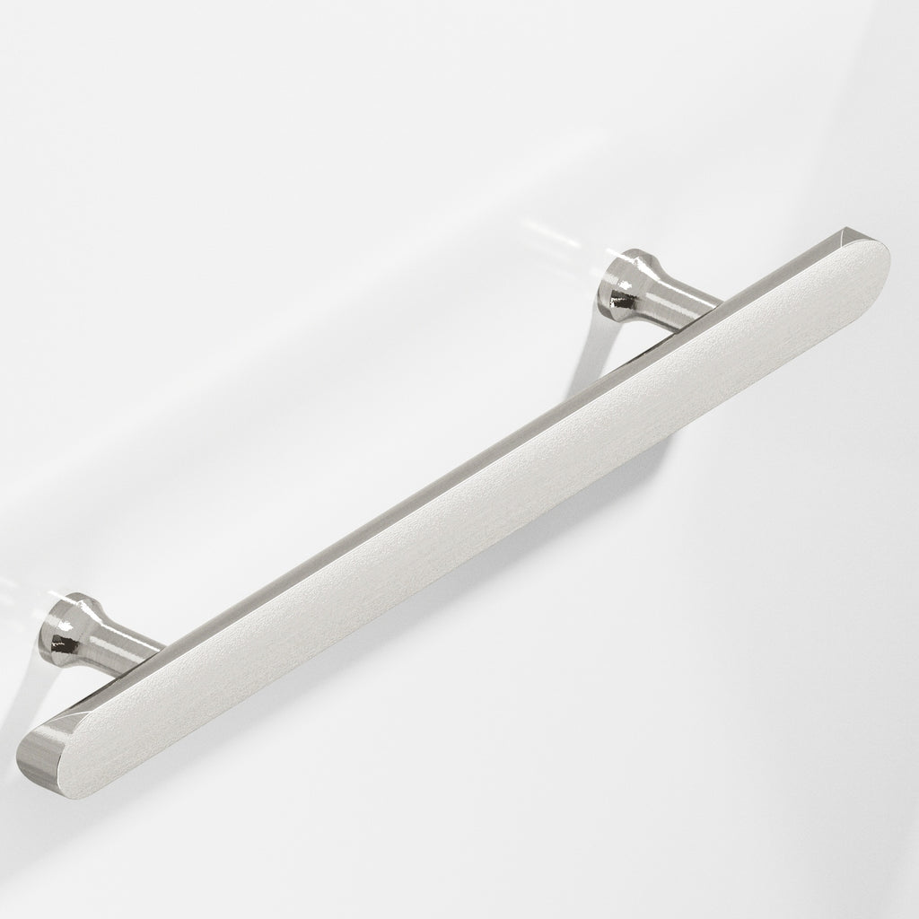Colonial Bronze Series 259 6" Half-Round Cabinet Pull With Flared Posts And Rounded Ends Nickel Stainless / 6"