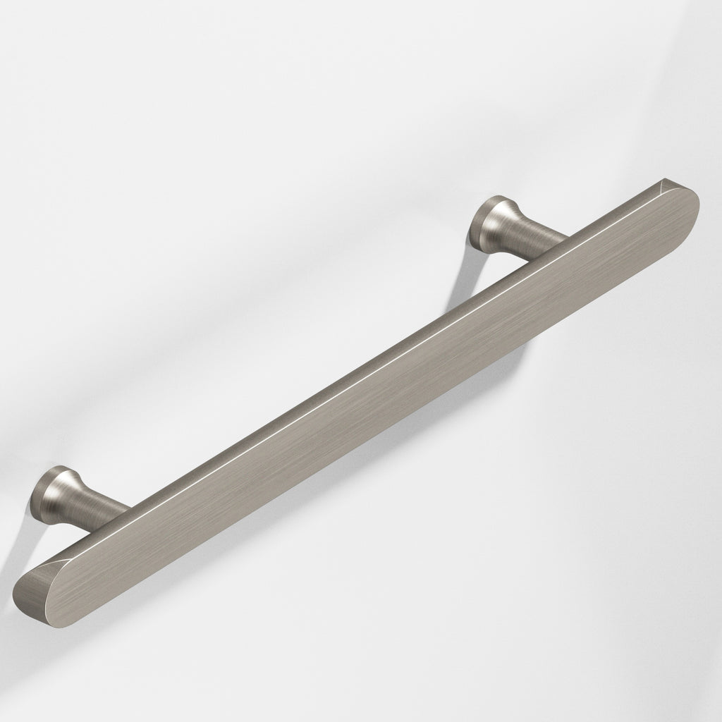 Colonial Bronze Series 259 6" Half-Round Cabinet Pull With Flared Posts And Rounded Ends Matte Pewter / 6"