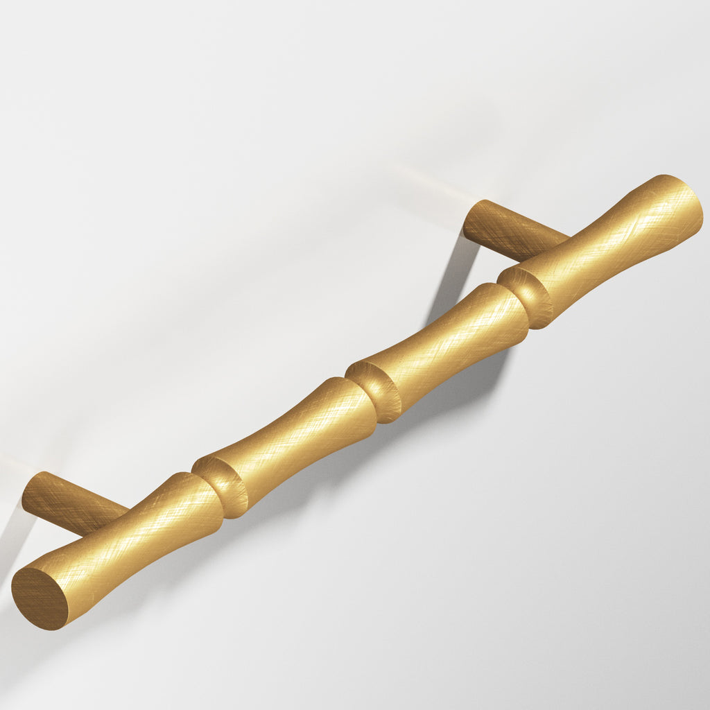 Colonial Bronze Series 260 4.5" Bamboo Cabinet Pull With Straight Posts Weathered Brass / 4.5"