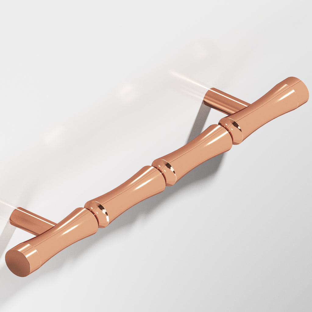 Colonial Bronze Series 260 4.5" Bamboo Cabinet Pull With Straight Posts Polished Copper / 4.5"