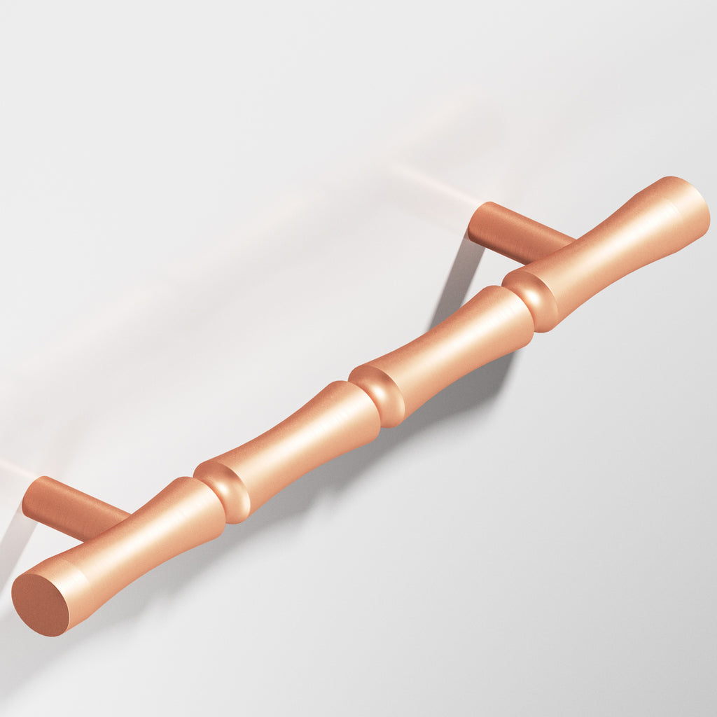 Colonial Bronze Series 260 3" Bamboo Cabinet Pull With Straight Posts Matte Satin Copper / 3"