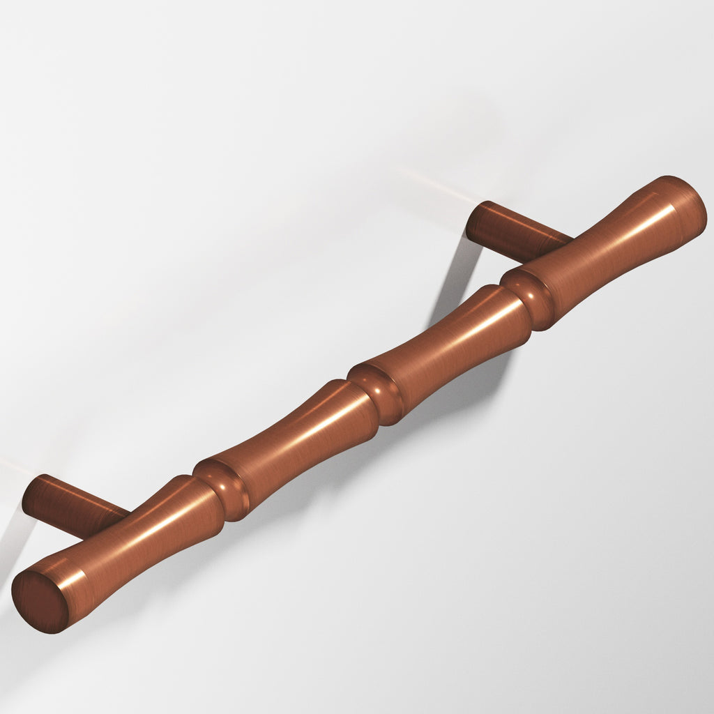 Colonial Bronze Series 260 4.5" Bamboo Cabinet Pull With Straight Posts Matte Antique Copper / 4.5"