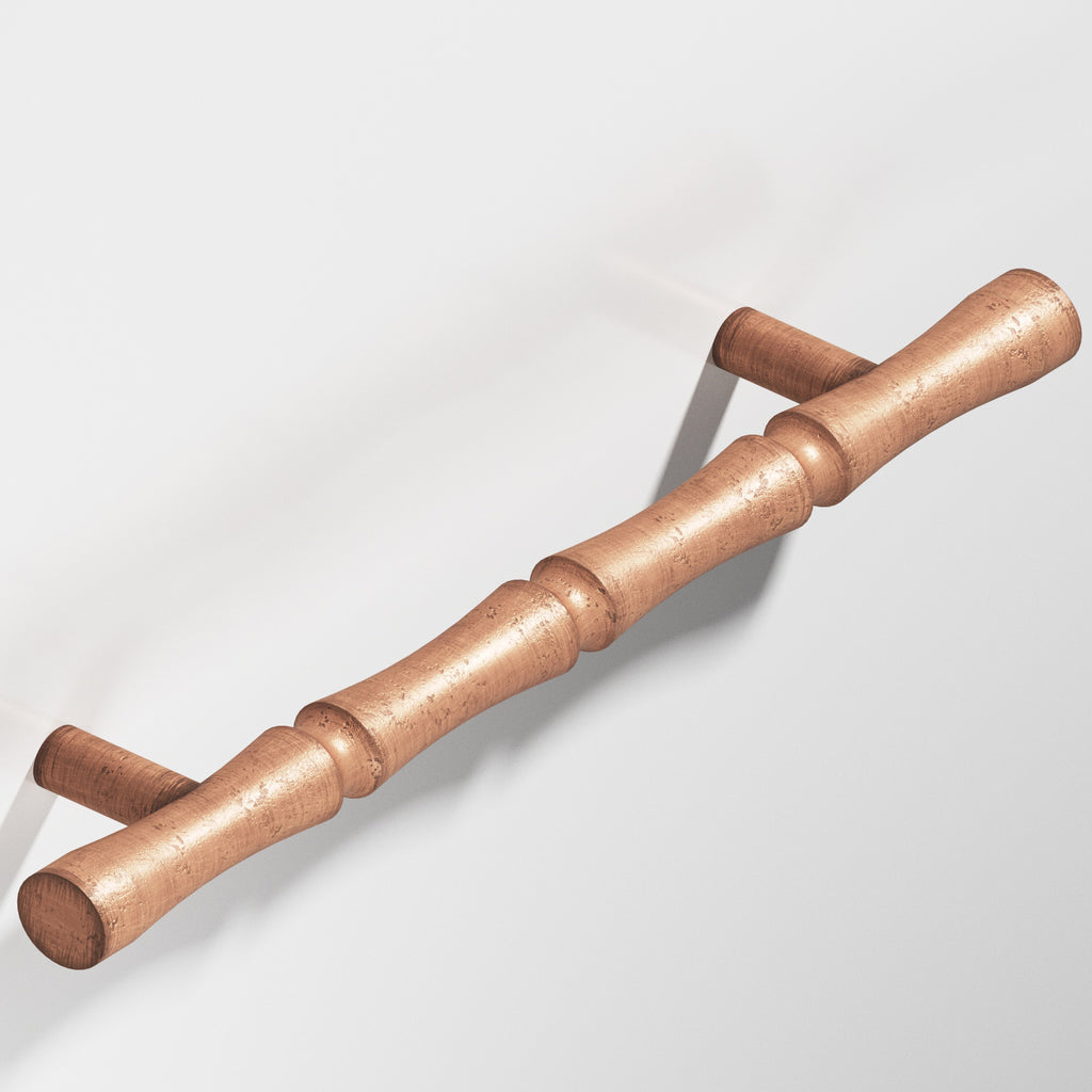 Colonial Bronze Series 260 4.5" Bamboo Cabinet Pull With Straight Posts Distressed Antique Copper / 4.5"