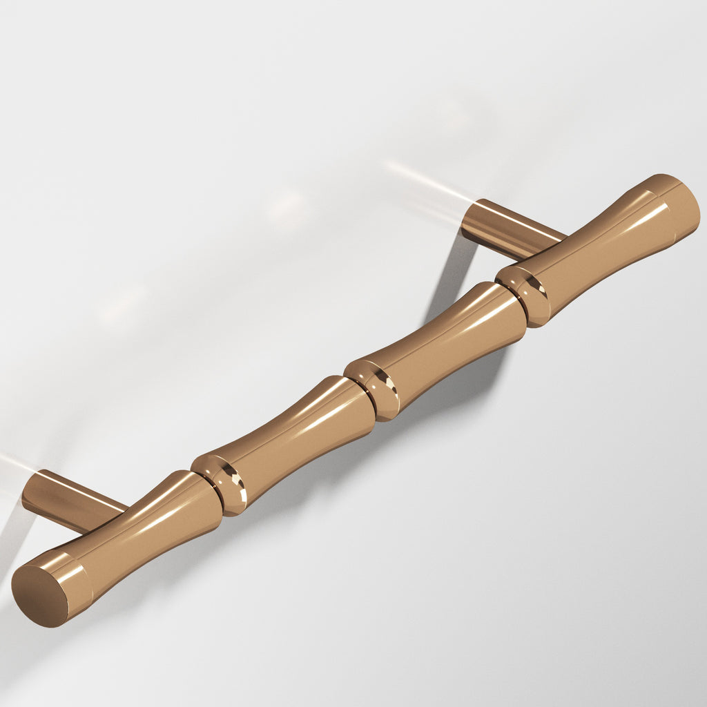 Colonial Bronze Series 260 4.5" Bamboo Cabinet Pull With Straight Posts Polished Bronze / 4.5"
