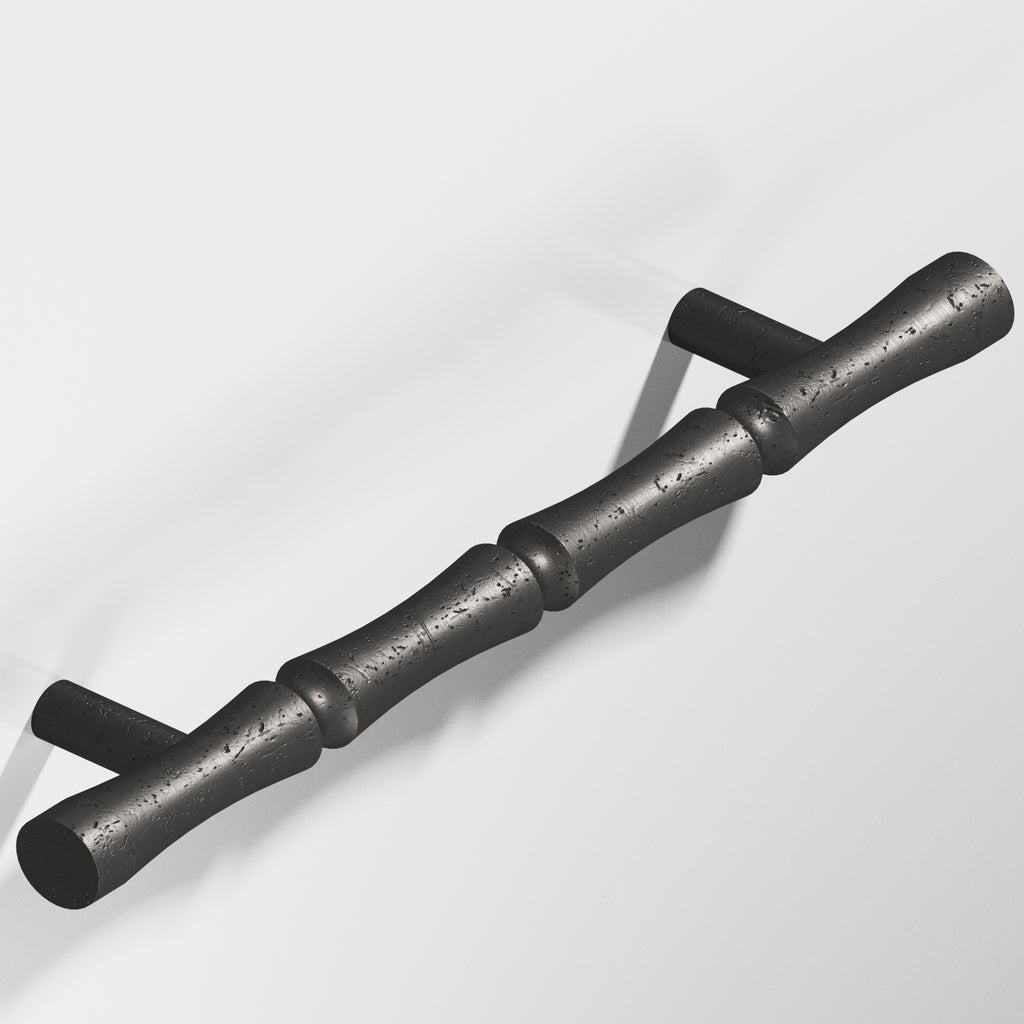 Colonial Bronze Series 260 3" Bamboo Cabinet Pull With Straight Posts Distressed Satin Black / 3"