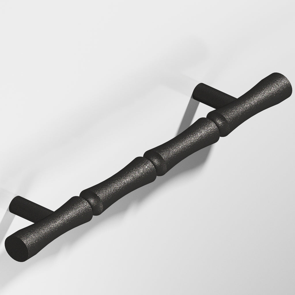 Colonial Bronze Series 260 4.5" Bamboo Cabinet Pull With Straight Posts Frost Black™ / 4.5"