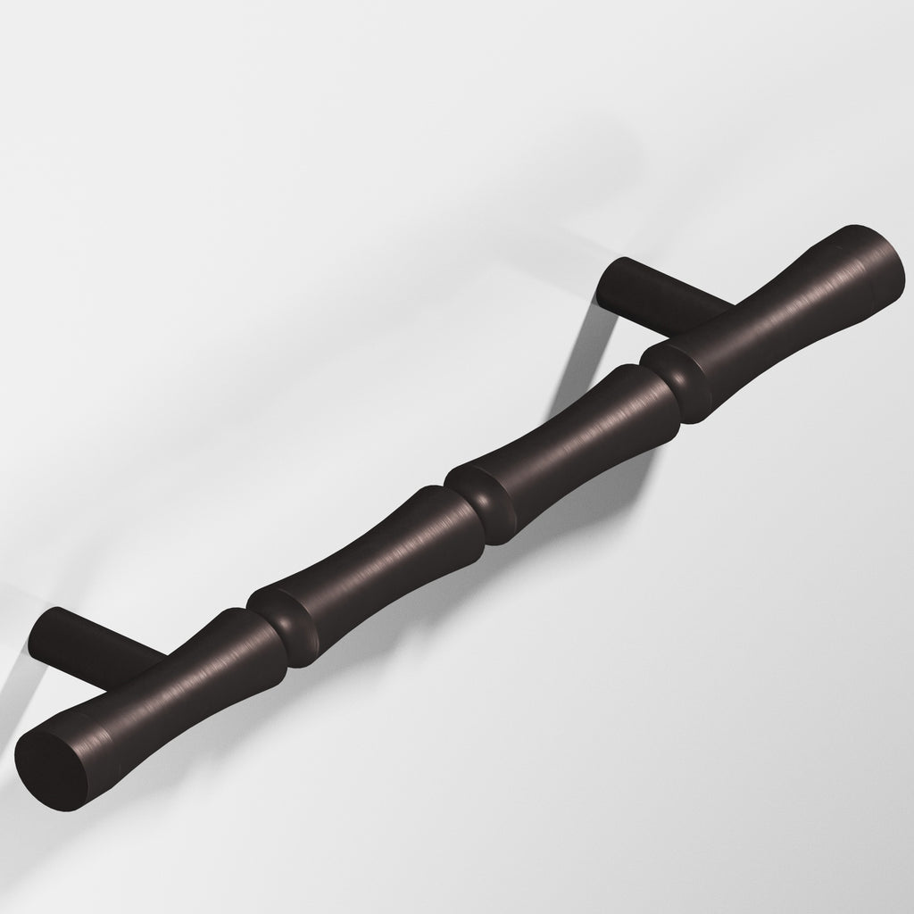Colonial Bronze Series 260 4.5" Bamboo Cabinet Pull With Straight Posts Matte Dark Statuary Bronze / 4.5"
