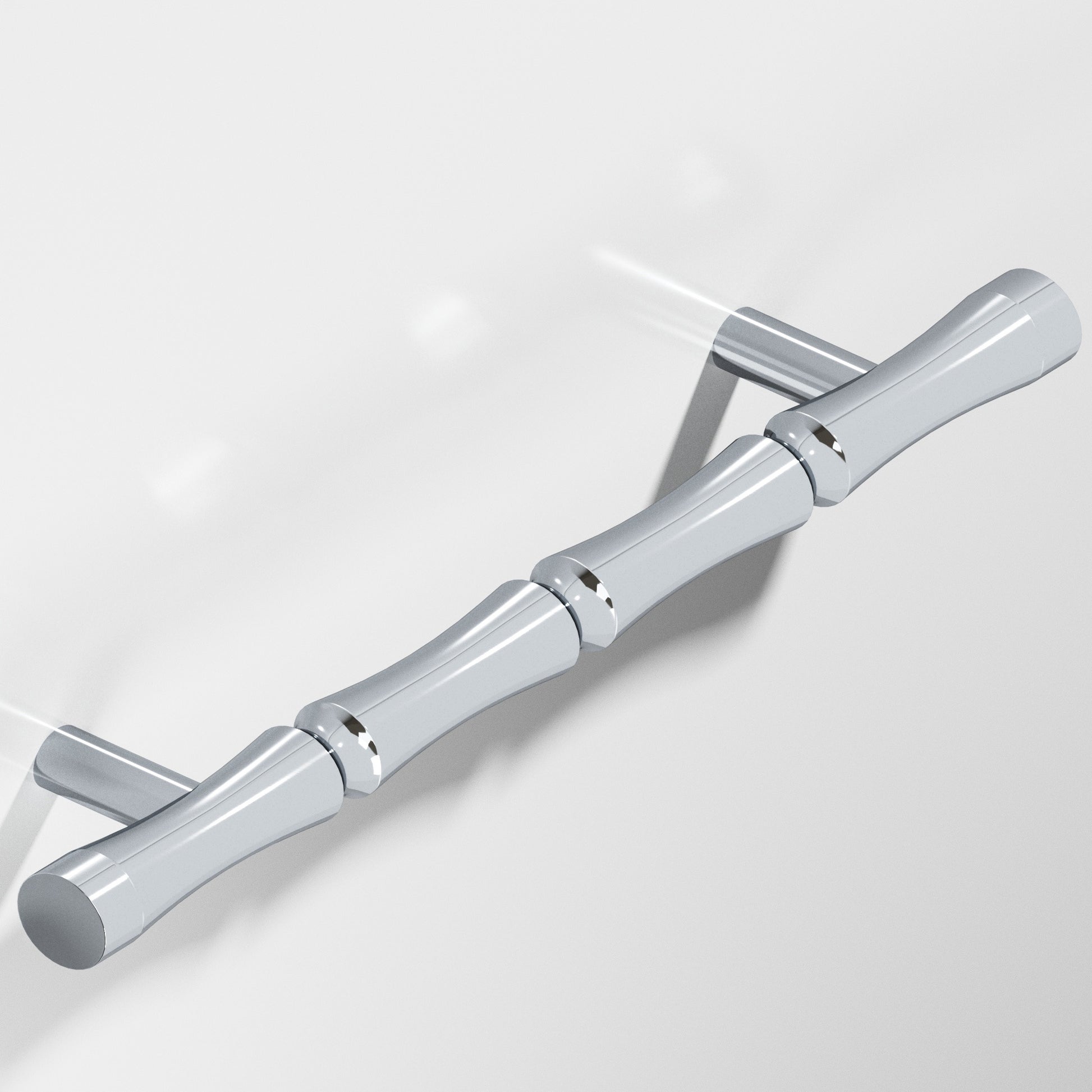 Colonial Bronze Series 260 4.5" Bamboo Cabinet Pull With Straight Posts Polished Chrome / 4.5"