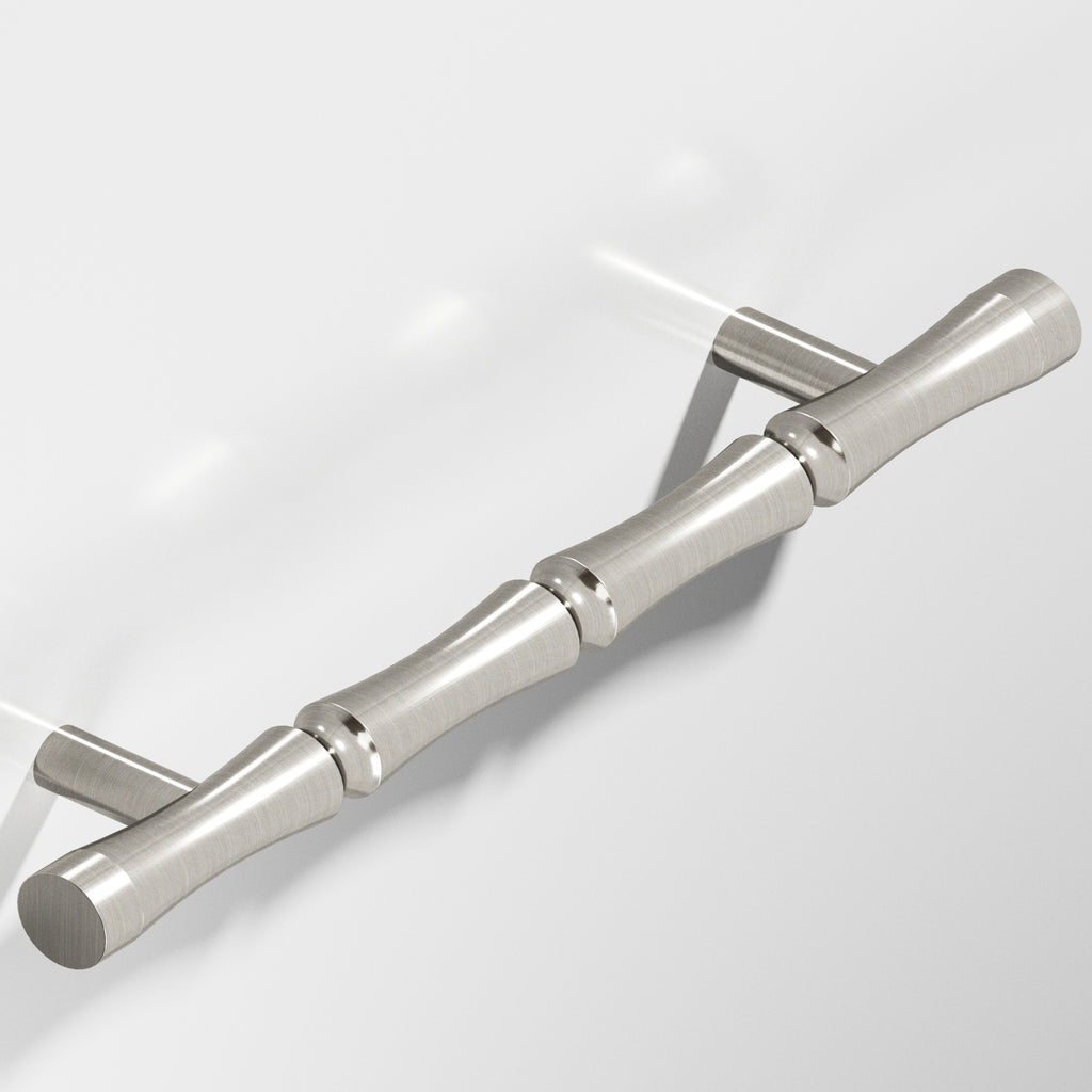 Colonial Bronze Series 260 4.5" Bamboo Cabinet Pull With Straight Posts Satin Nickel / 4.5"