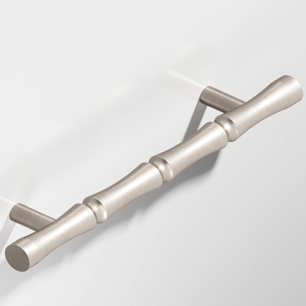 Colonial Bronze Series 260 4.5" Bamboo Cabinet Pull With Straight Posts Matte Satin Nickel / 4.5"