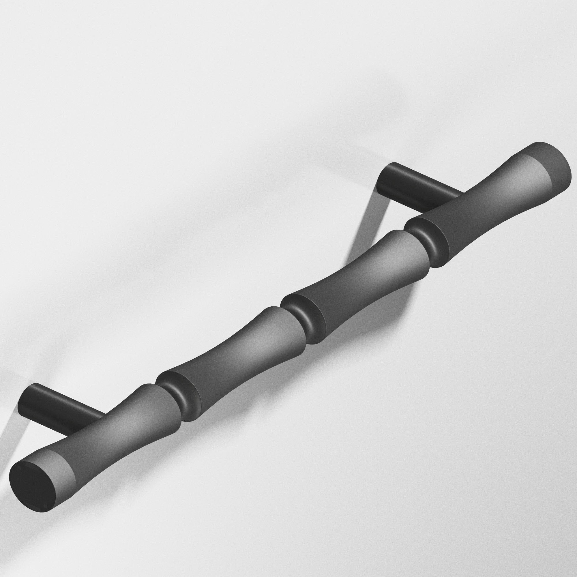 Colonial Bronze Series 260 3" Bamboo Cabinet Pull With Straight Posts Matte Graphite / 3"