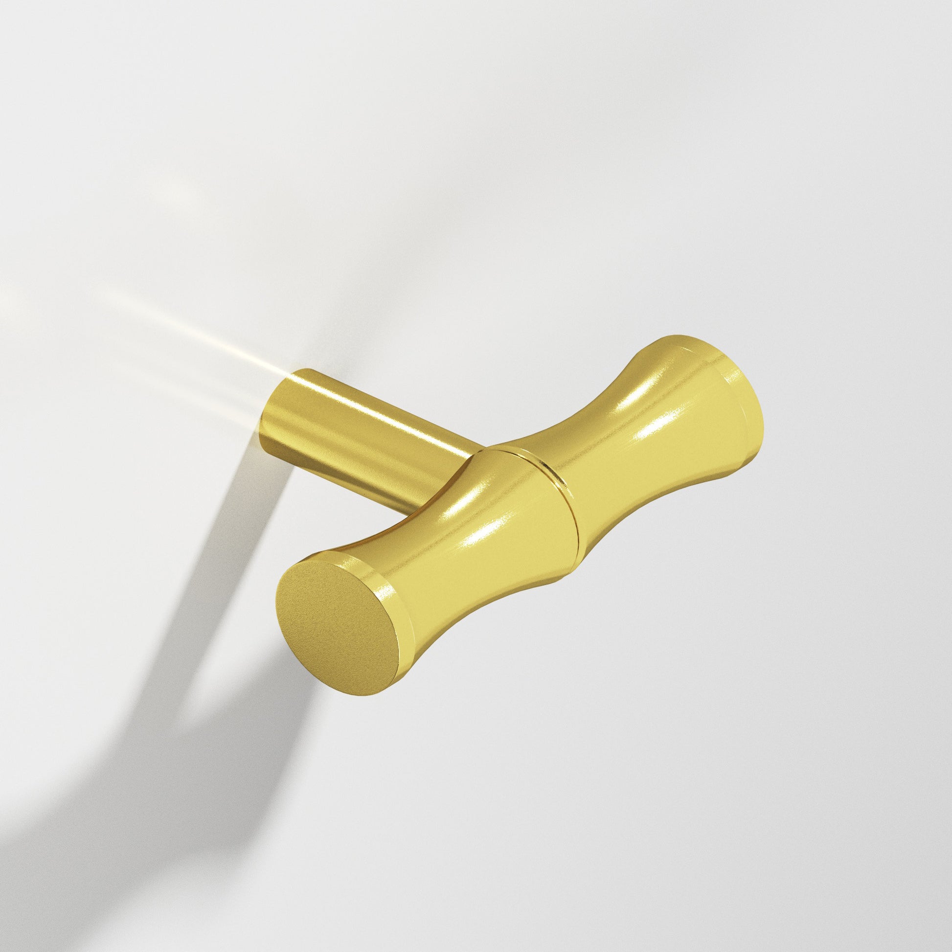 Colonial Bronze Series 263 1.75" Bamboo T-Cabinet Knob With Straight Post French Gold / 1.75"