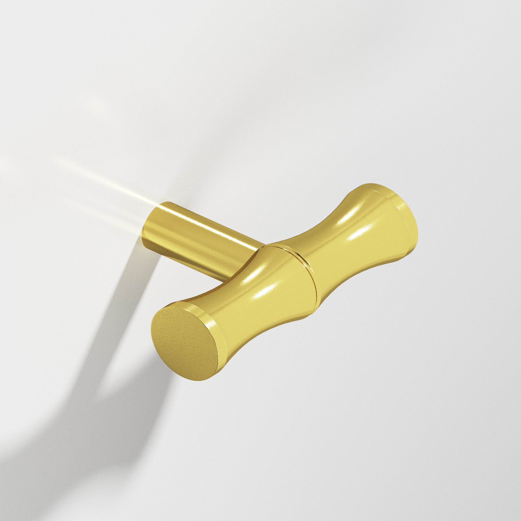 Colonial Bronze Series 263 1.75" Bamboo T-Cabinet Knob With Straight Post French Gold / 1.75"