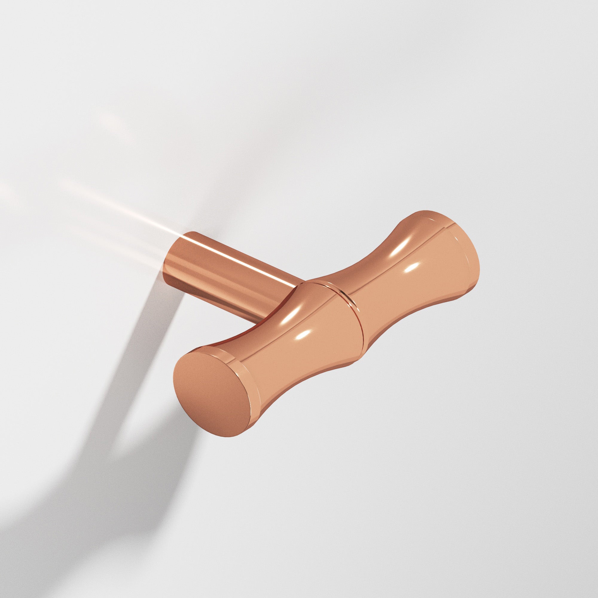 Colonial Bronze Series 263 1.75" Bamboo T-Cabinet Knob With Straight Post Polished Copper / 1.75"