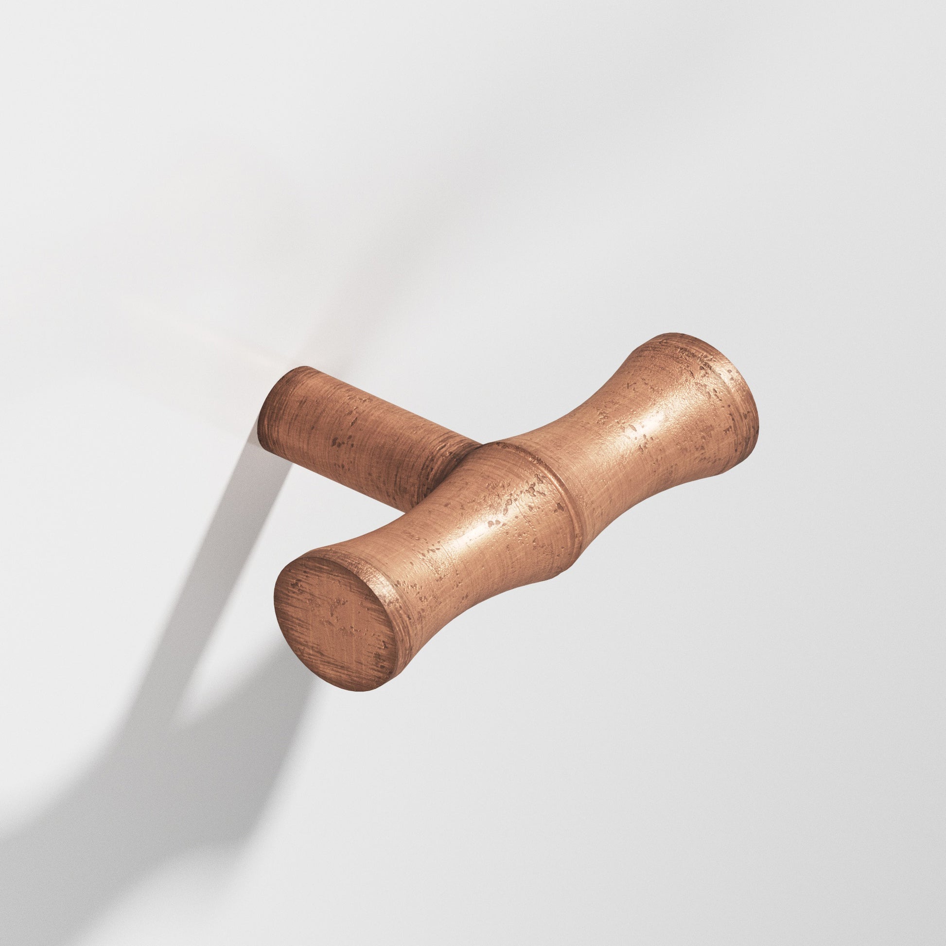 Colonial Bronze Series 263 1.75" Bamboo T-Cabinet Knob With Straight Post Distressed Antique Copper / 1.75"