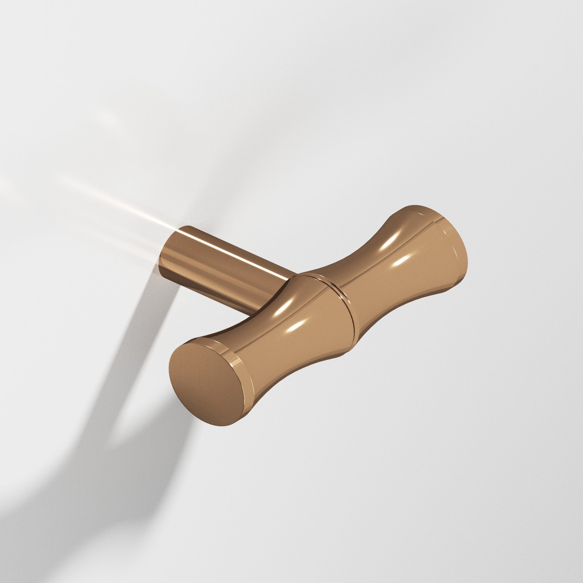 Colonial Bronze Series 263 1.75" Bamboo T-Cabinet Knob With Straight Post Polished Bronze / 1.75"