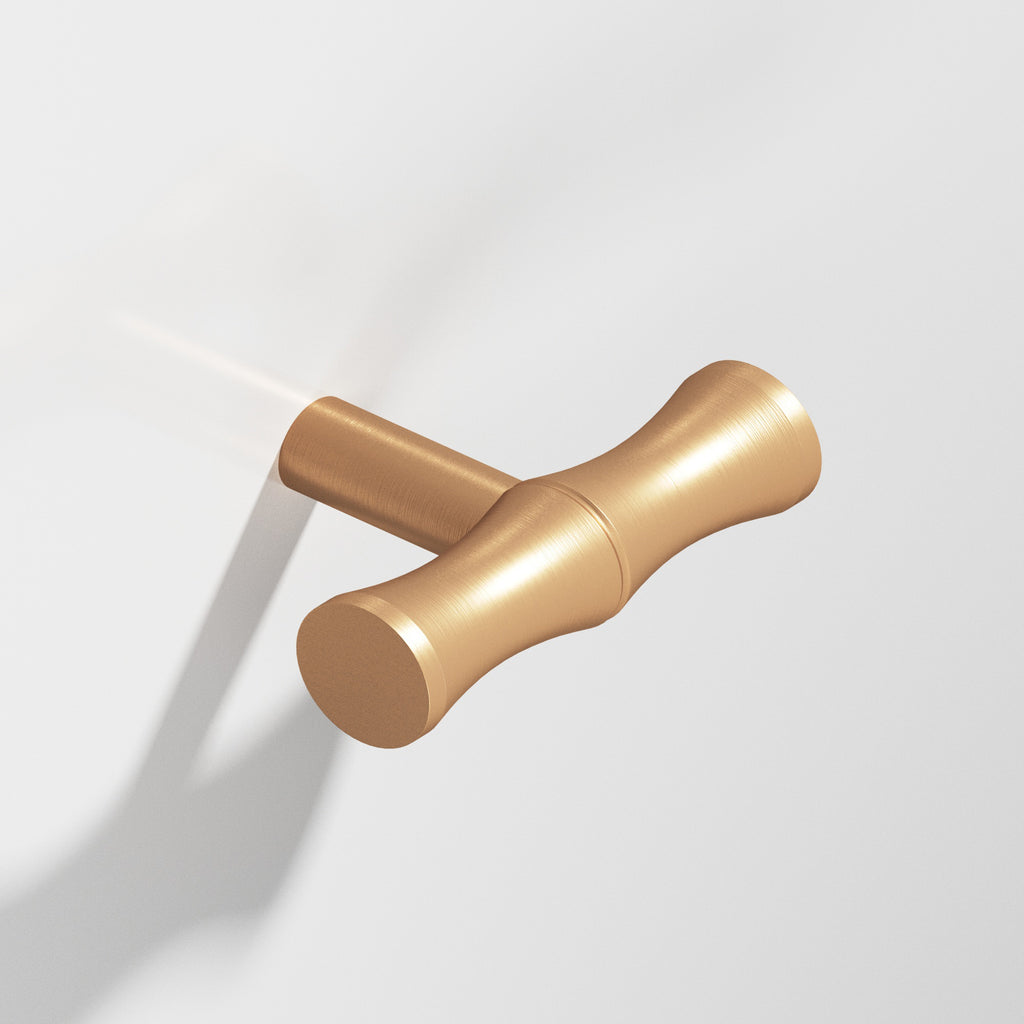 Colonial Bronze Series 263 1.75" Bamboo T-Cabinet Knob With Straight Post Matte Satin Bronze / 1.75"