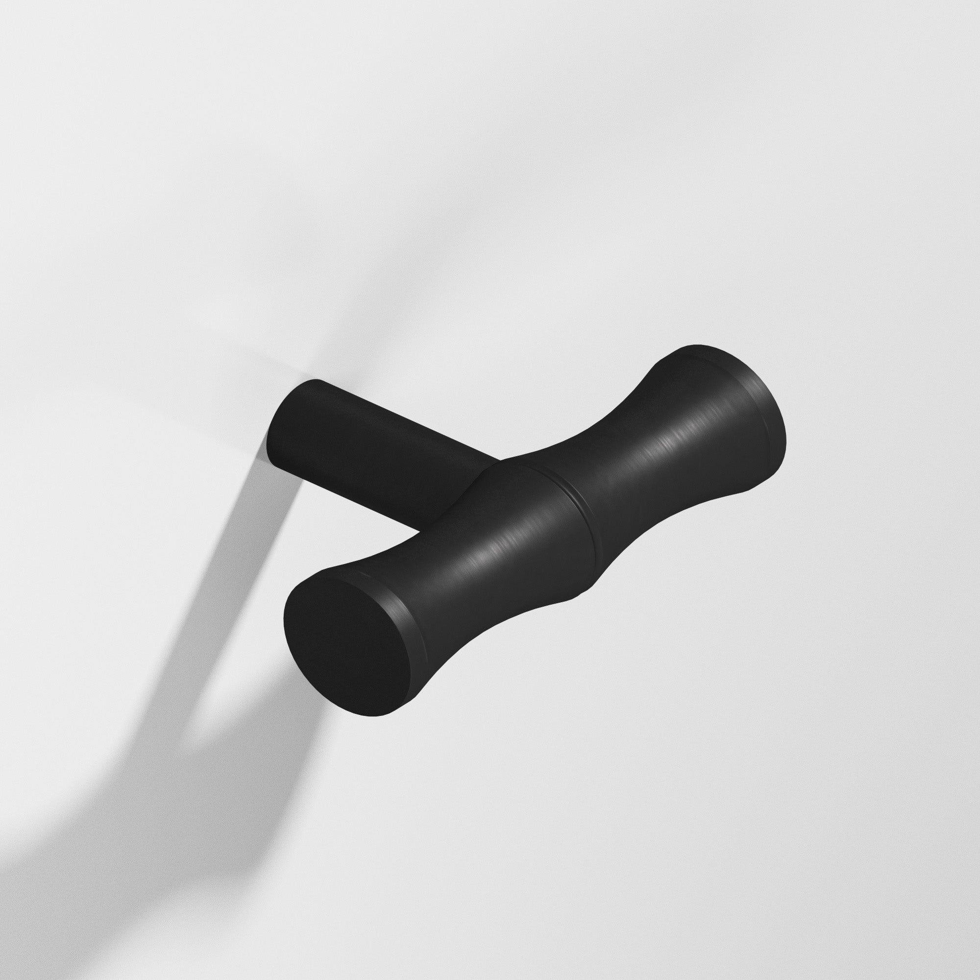 Colonial Bronze Series 263 1.75" Bamboo T-Cabinet Knob With Straight Post Matte Satin Black / 1.75"