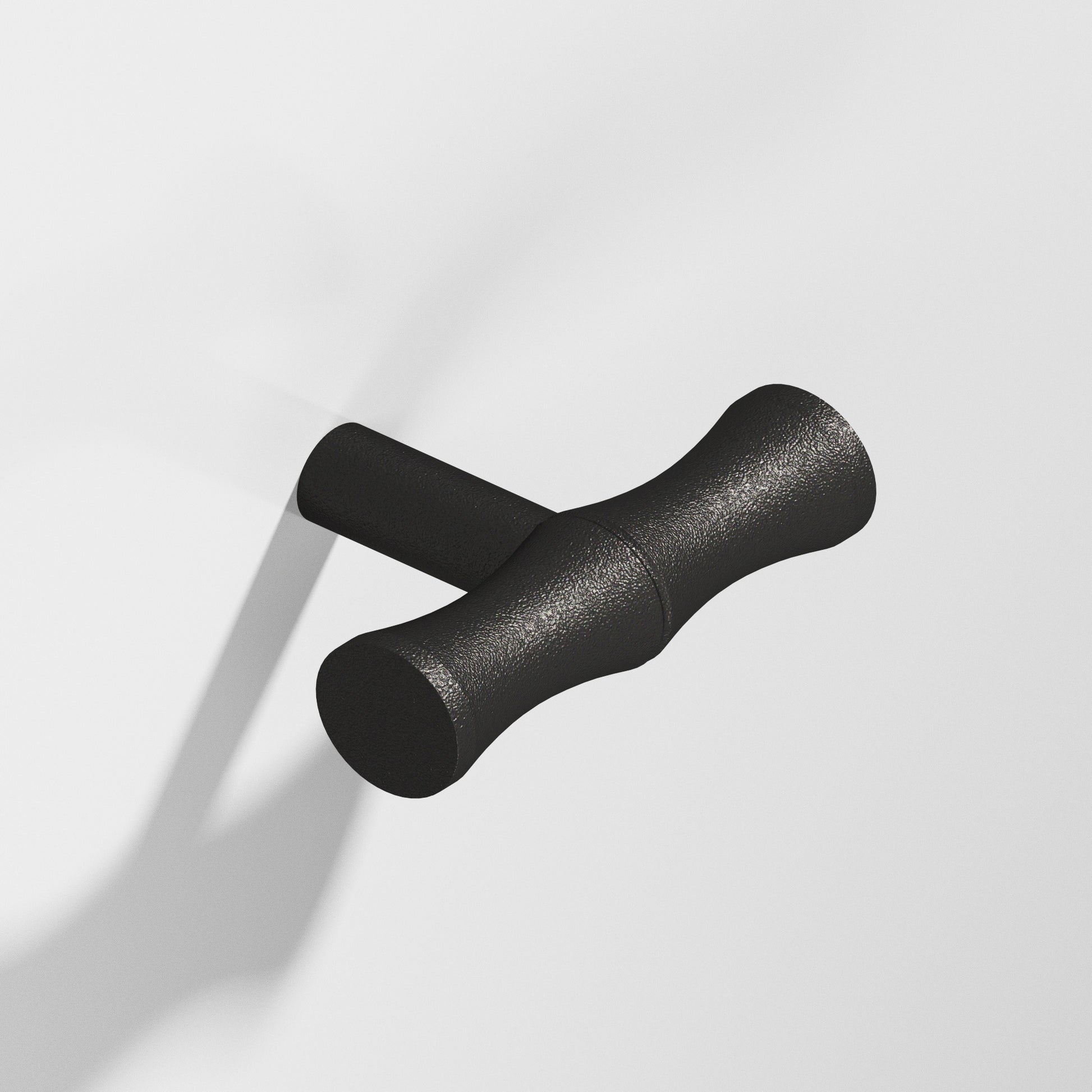 Colonial Bronze Series 263 1.75" Bamboo T-Cabinet Knob With Straight Post Frost Black™ / 1.75"