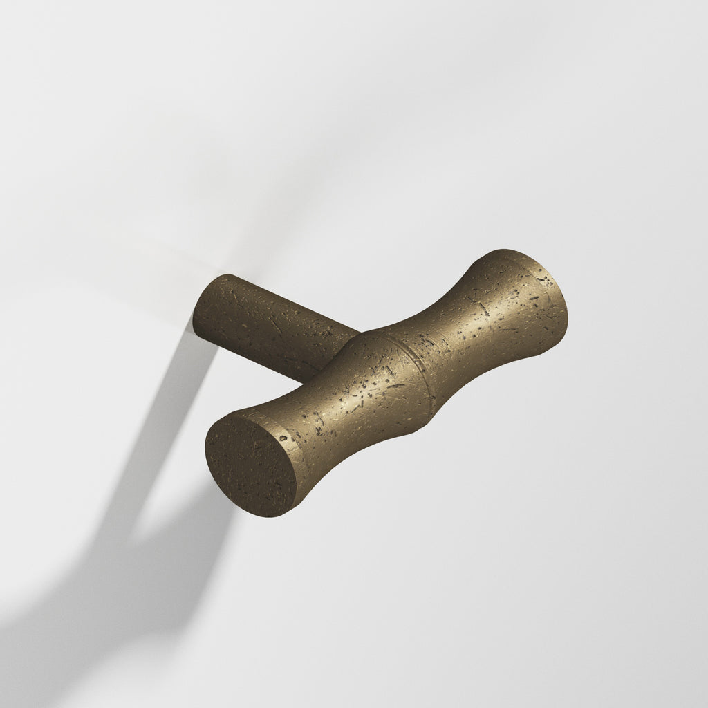 Colonial Bronze Series 263 1.75" Bamboo T-Cabinet Knob With Straight Post Distressed Oil Rubbed Bronze / 1.75"