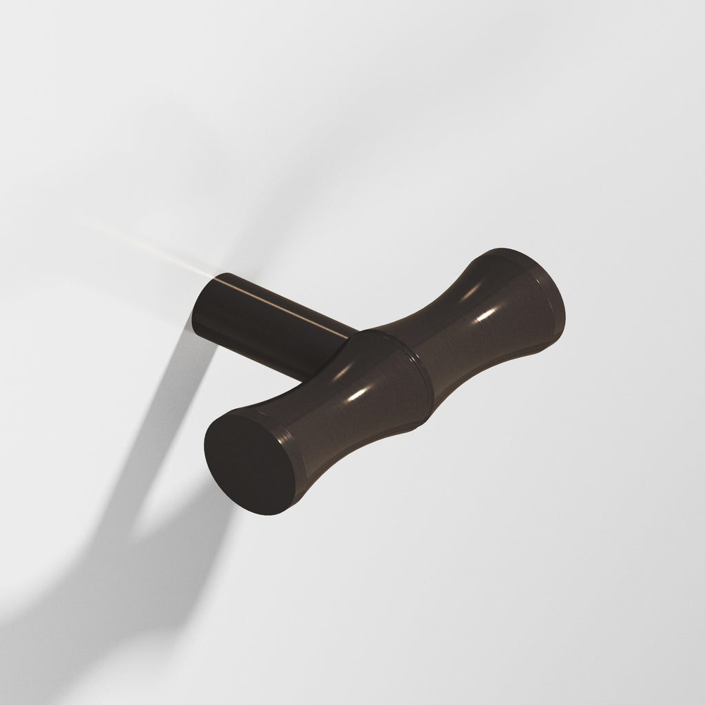 Colonial Bronze Series 263 1.75" Bamboo T-Cabinet Knob With Straight Post Dark Statuary Bronze / 1.75"