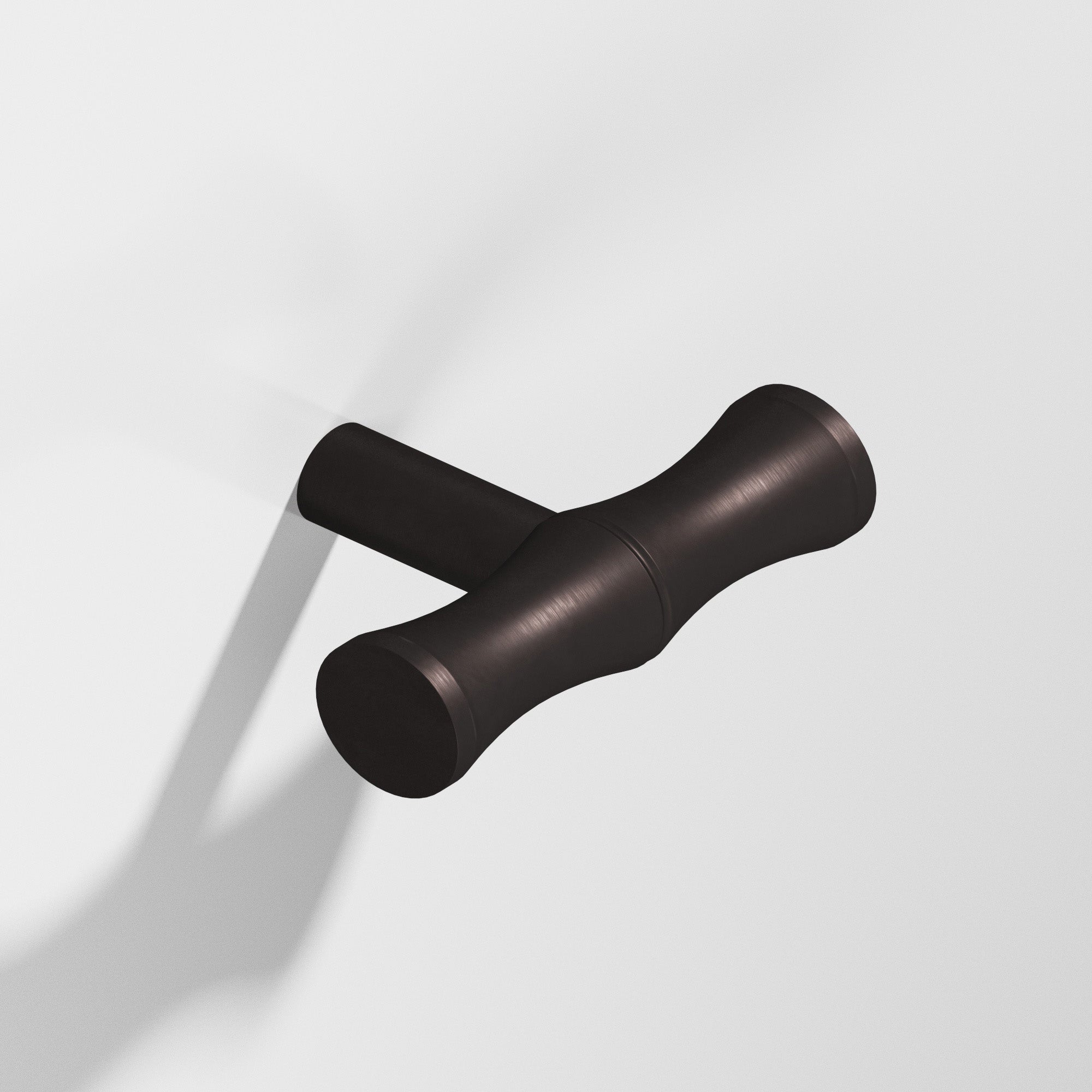 Colonial Bronze Series 263 1.75" Bamboo T-Cabinet Knob With Straight Post Matte Dark Statuary Bronze / 1.75"