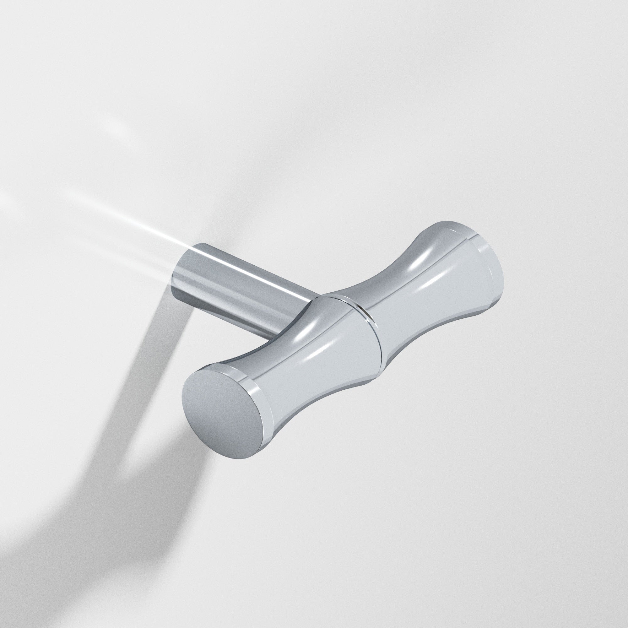 Colonial Bronze Series 263 1.75" Bamboo T-Cabinet Knob With Straight Post Polished Chrome / 1.75"