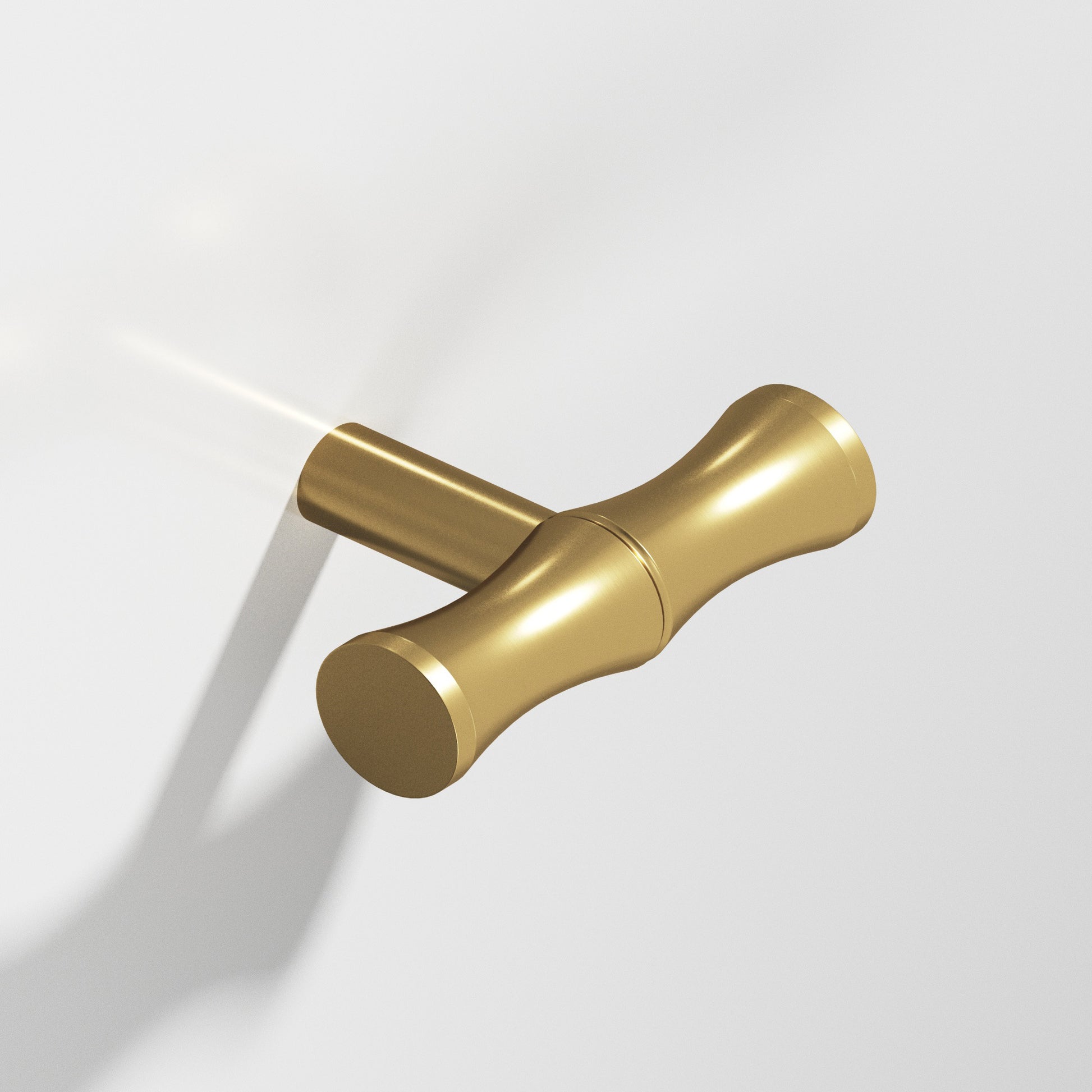 Colonial Bronze Series 263 1.75" Bamboo T-Cabinet Knob With Straight Post Satin Brass / 1.75"