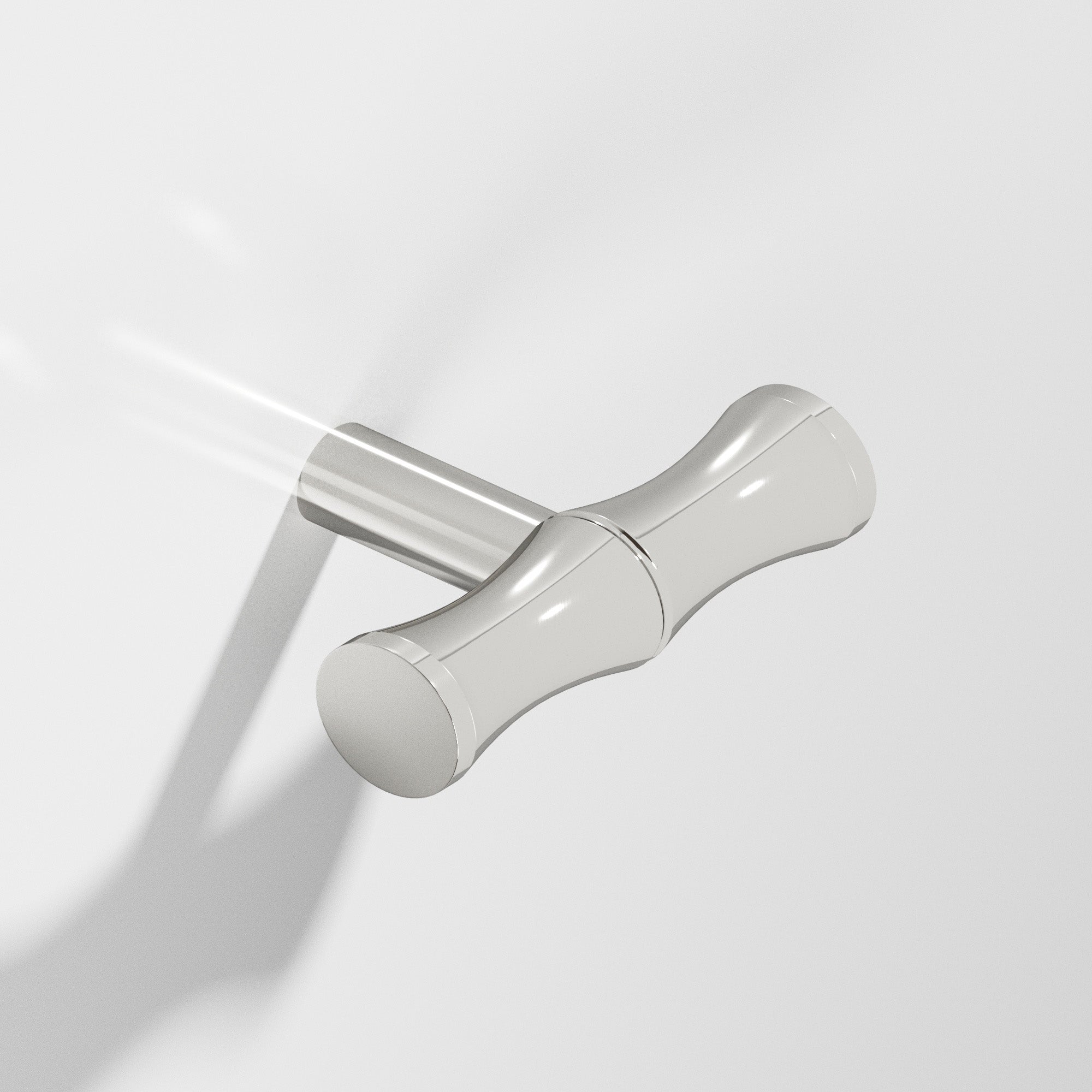 Colonial Bronze Series 263 1.75" Bamboo T-Cabinet Knob With Straight Post Polished Nickel / 1.75"