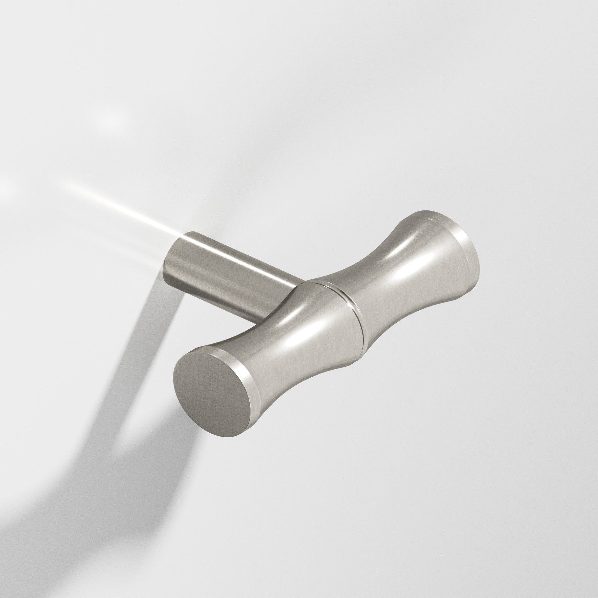 Colonial Bronze Series 263 1.75" Bamboo T-Cabinet Knob With Straight Post Satin Nickel / 1.75"