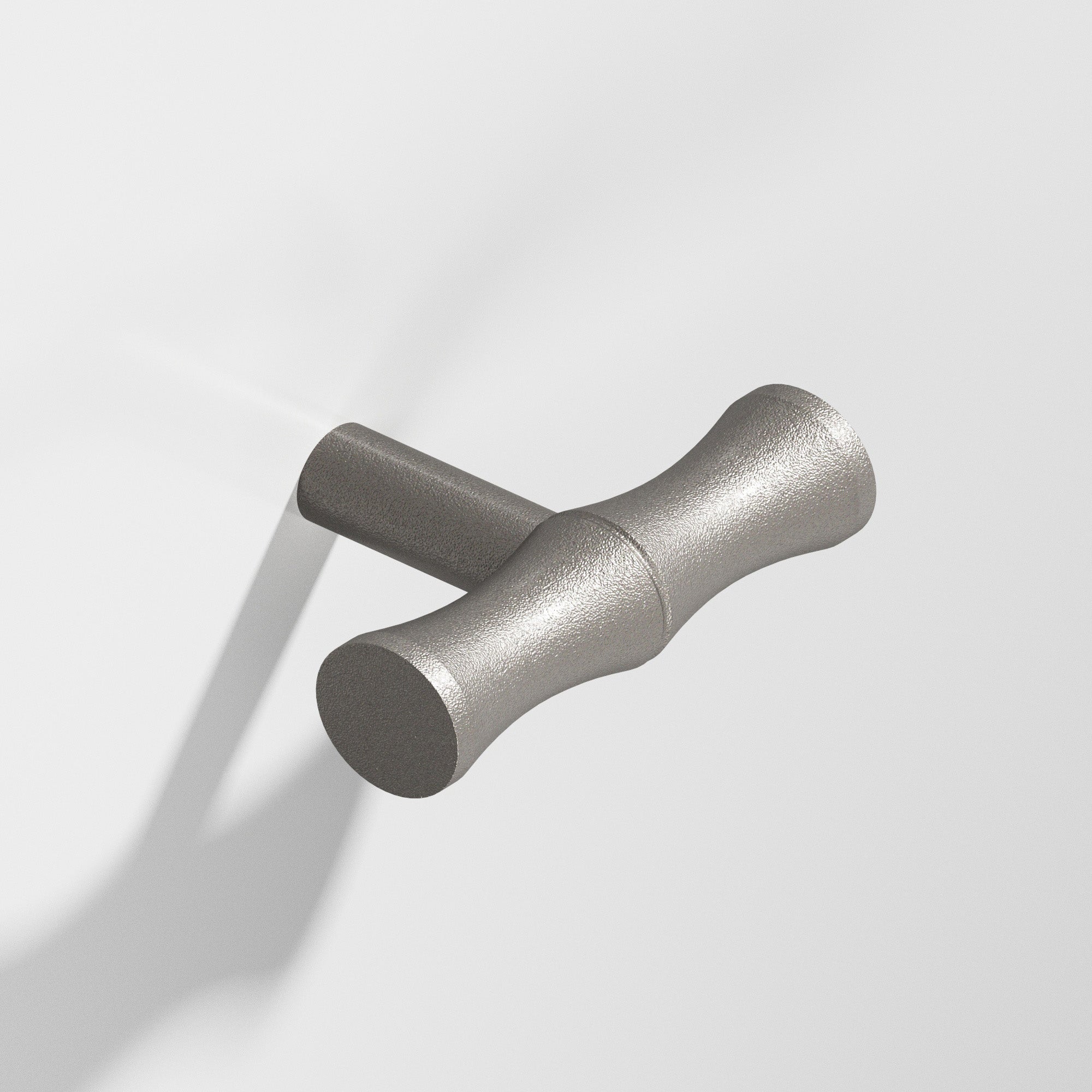 Colonial Bronze Series 263 1.75" Bamboo T-Cabinet Knob With Straight Post Frost Nickel™ / 1.75"