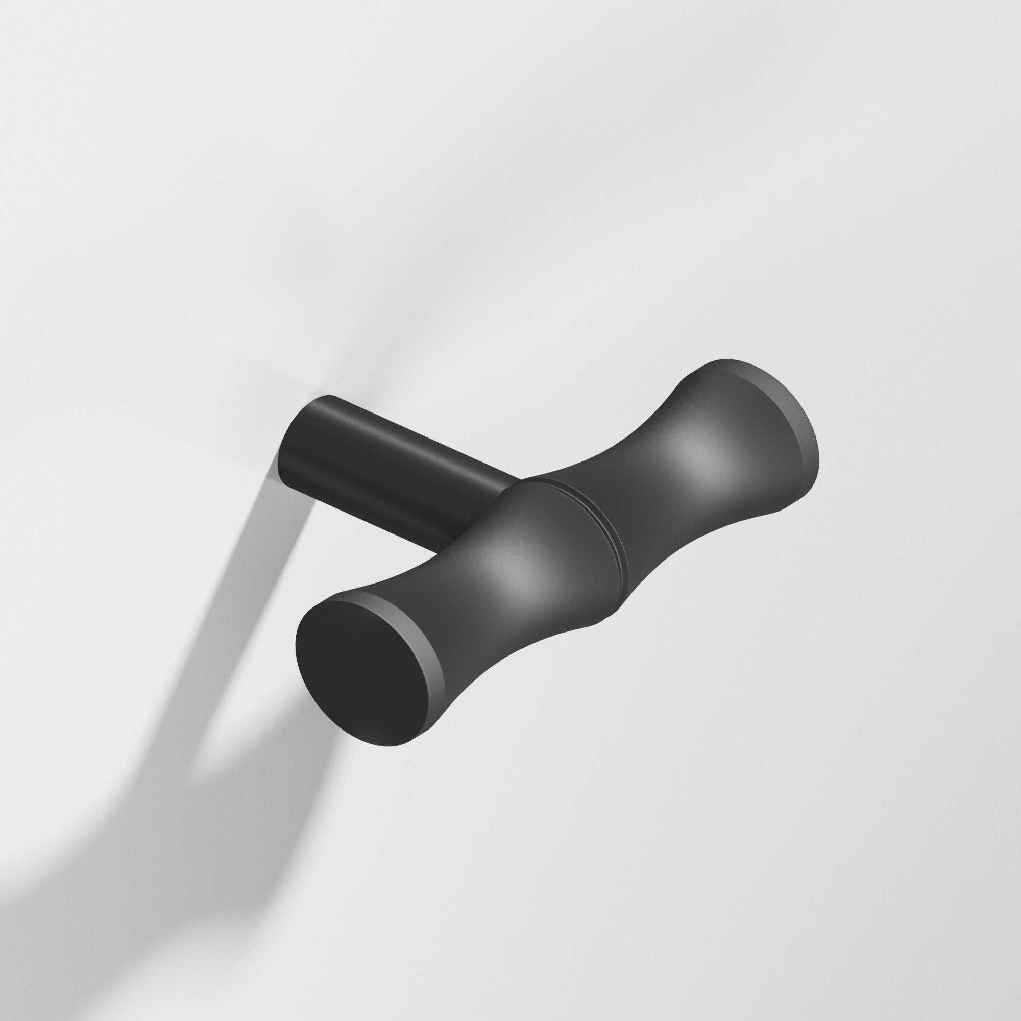 Colonial Bronze Series 263 1.75" Bamboo T-Cabinet Knob With Straight Post Matte Graphite / 1.75"