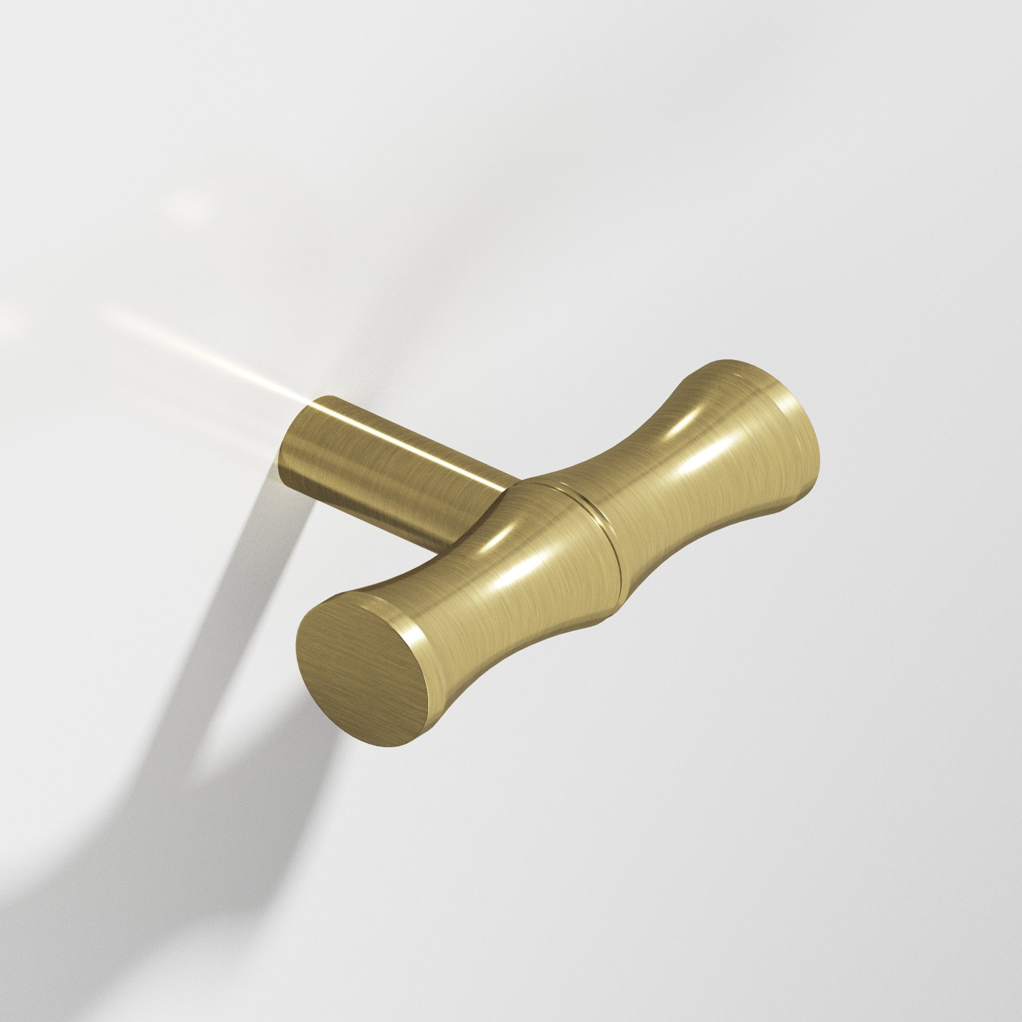 Colonial Bronze Series 263 1.75" Bamboo T-Cabinet Knob With Straight Post Antique Brass / 1.75"